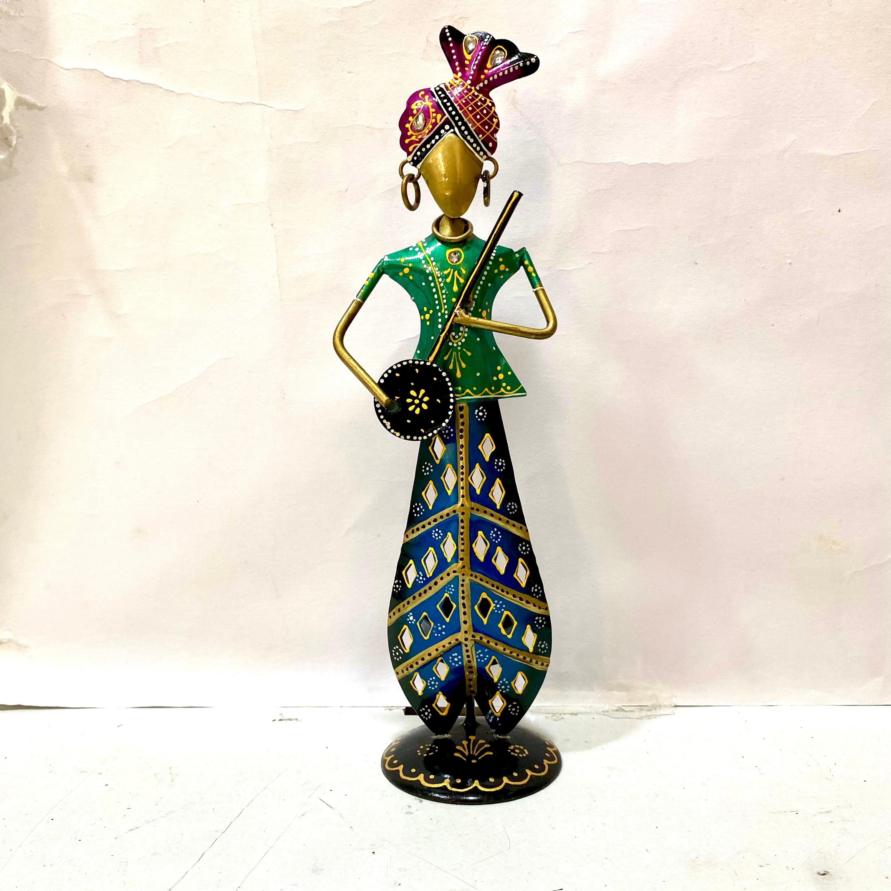 Turban Man Metal Striking Shadow Tea Light Holder Figurine Collectible Tamrapatra - Tamrapatra