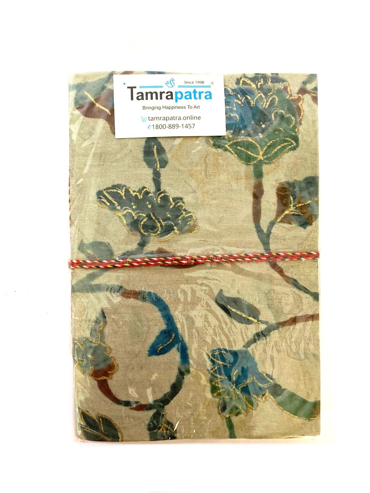 Cloth Floral Painted Diary With Handmade Paper In India Size L Tamrapatra