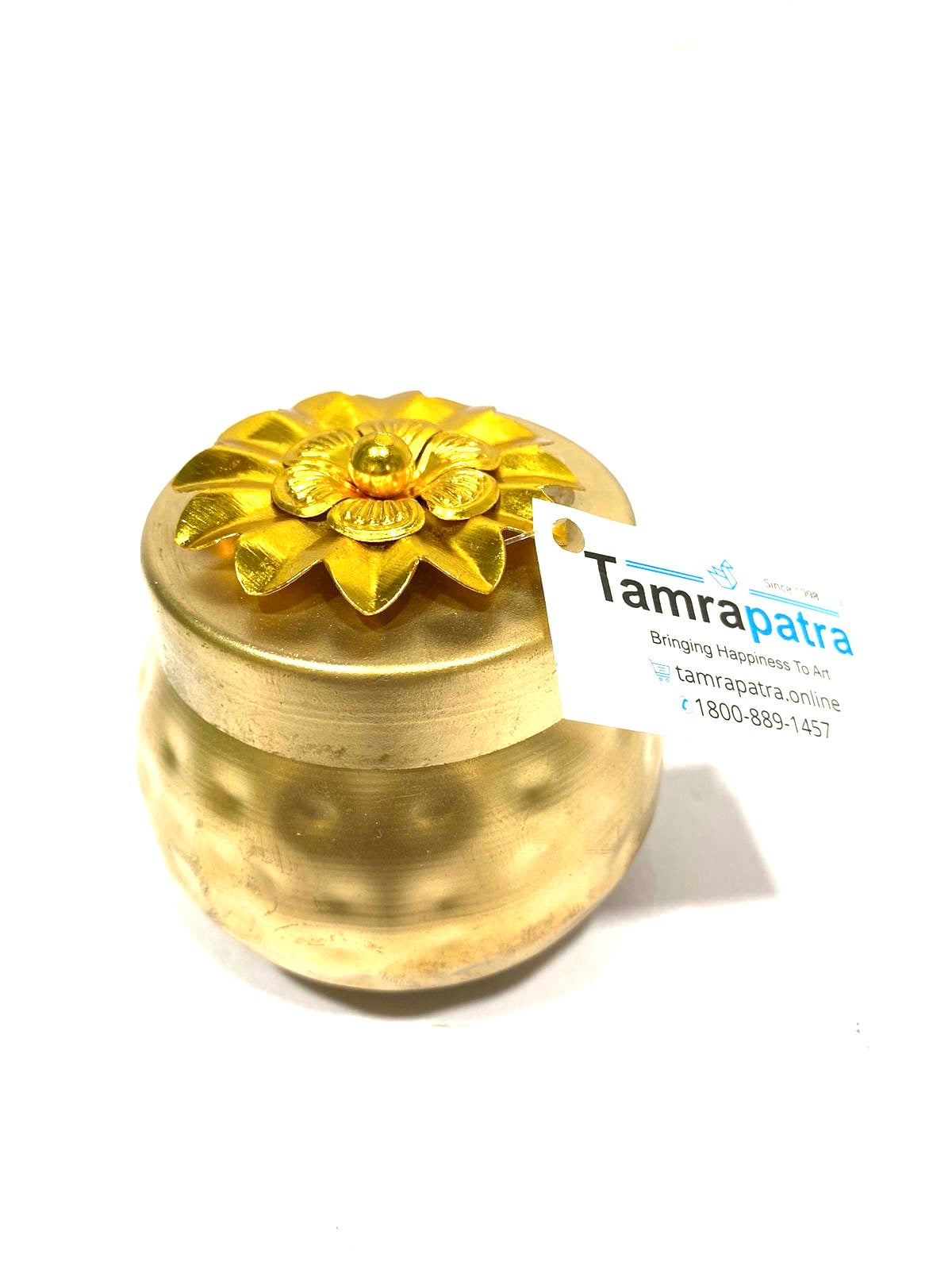 Hammered Jar Golden & Copper Themed Metal Artwork Gifting's Tamrapatra