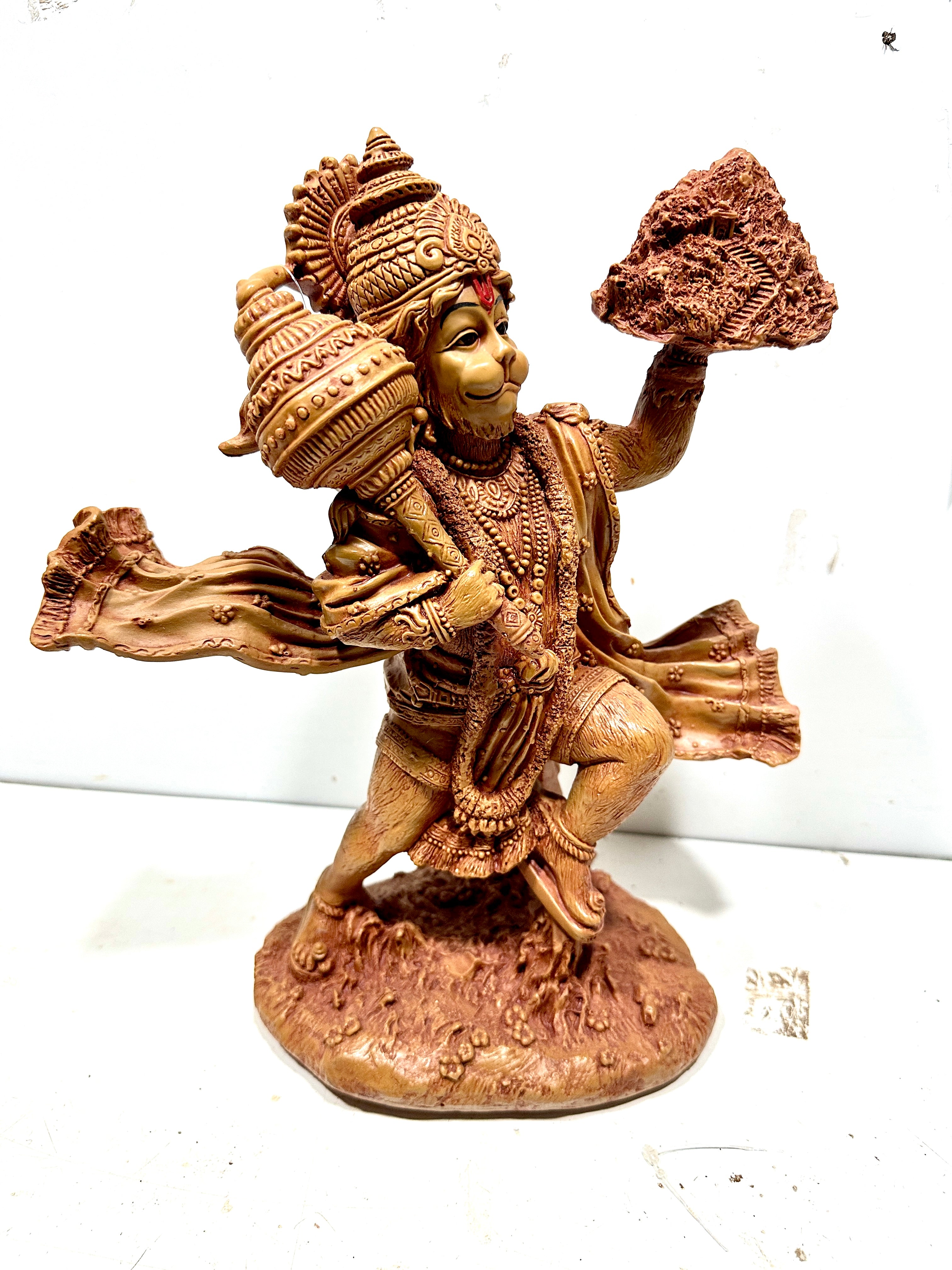 Authentic Religious Gods Resin Wooden Hanuman The Great Warrior By Tamrapatra