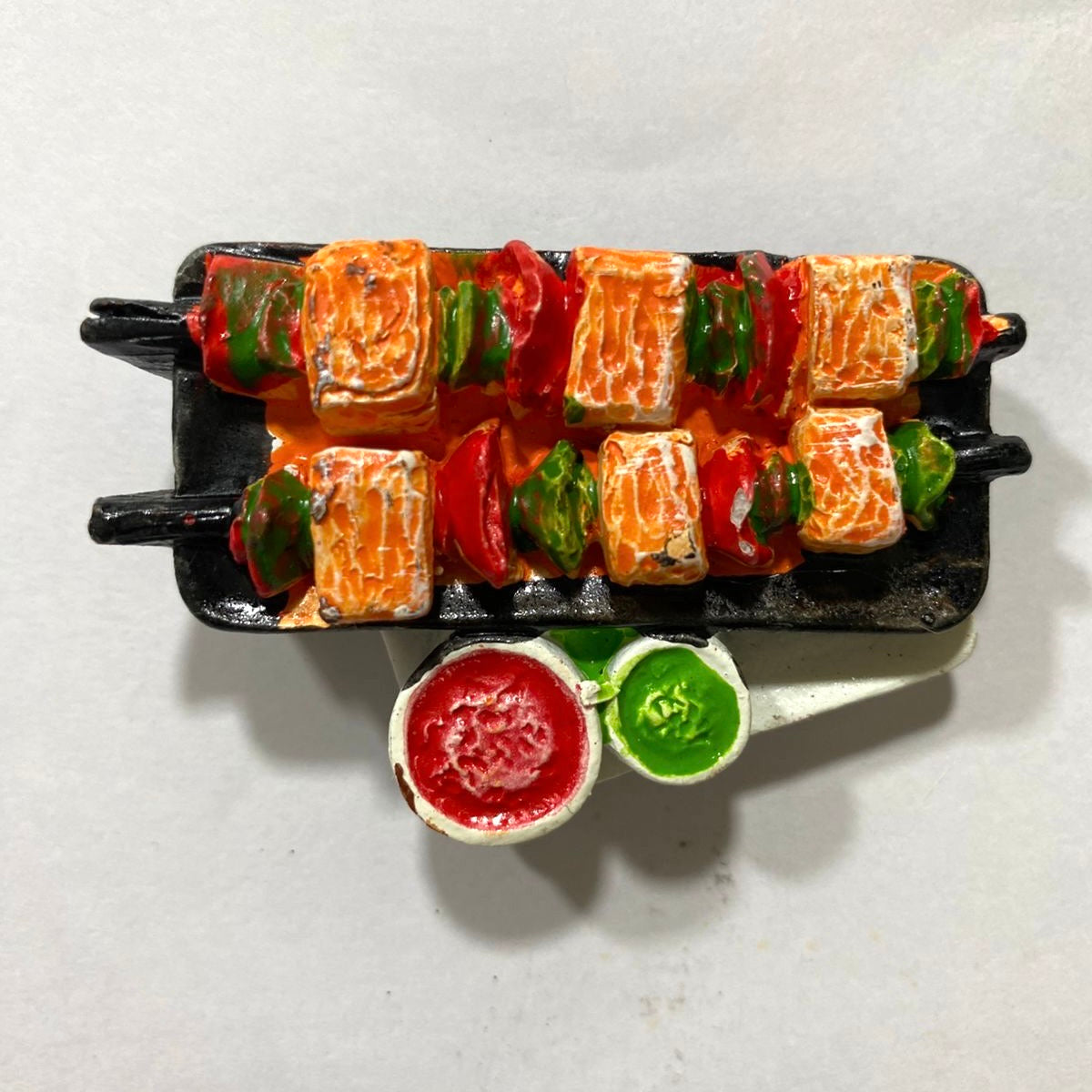Fine Indian Food Items On Magnets Souvenir Realistic Collectible From Tamrapatra - Tamrapatra