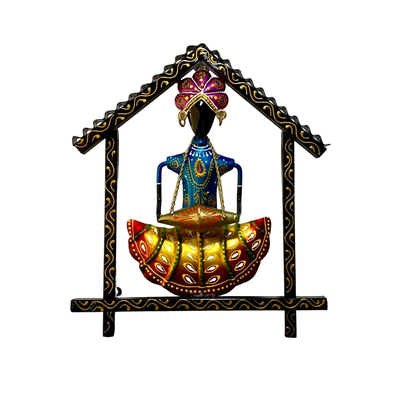 Attractive Musical Hut Frame With Sitting Man Playing Instruments By Tamrapatra - Tamrapatra