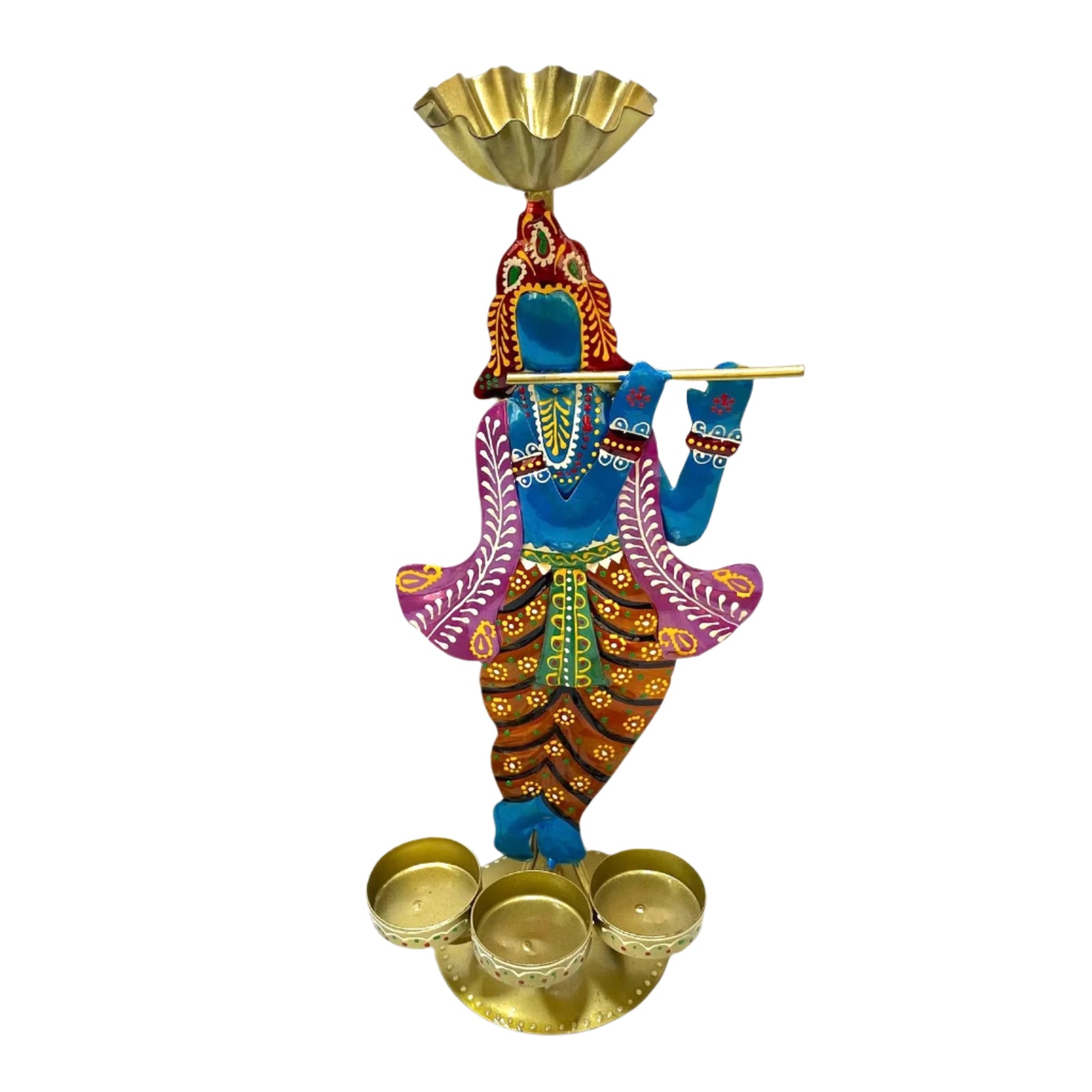 3 Metal Tea Light Holder Beautiful Hand Painted Attractive Designs From Tamrapatra