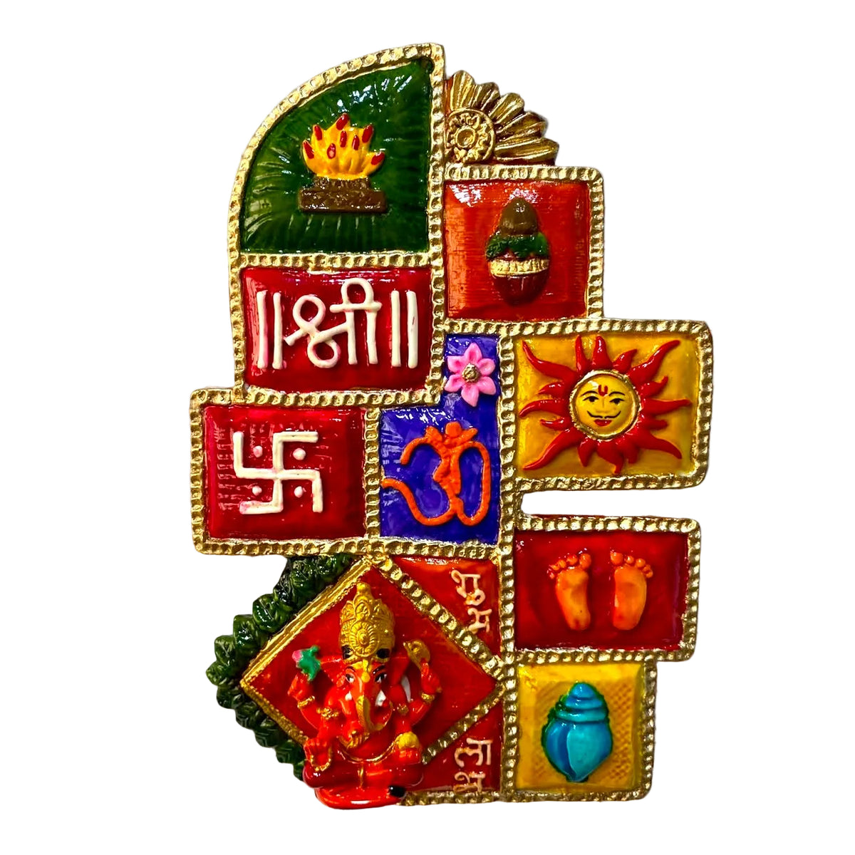 Vastu Frame Resin Art Colorful Handcrafted Decorative Hanging By Tamrapatra
