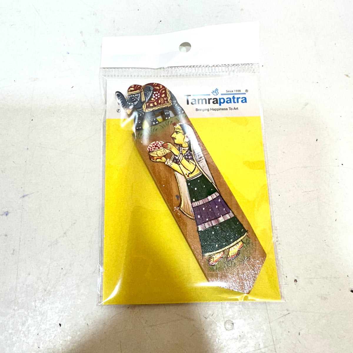 Wooden Bookmark Hand Painted Stationary Indian Crafts From Tamrapatra - Tamrapatra