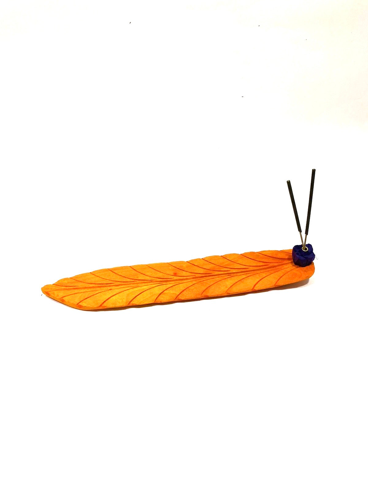 Incense Stick Holder In Banana Leaf Style Unique Handmade India By Tamrapatra