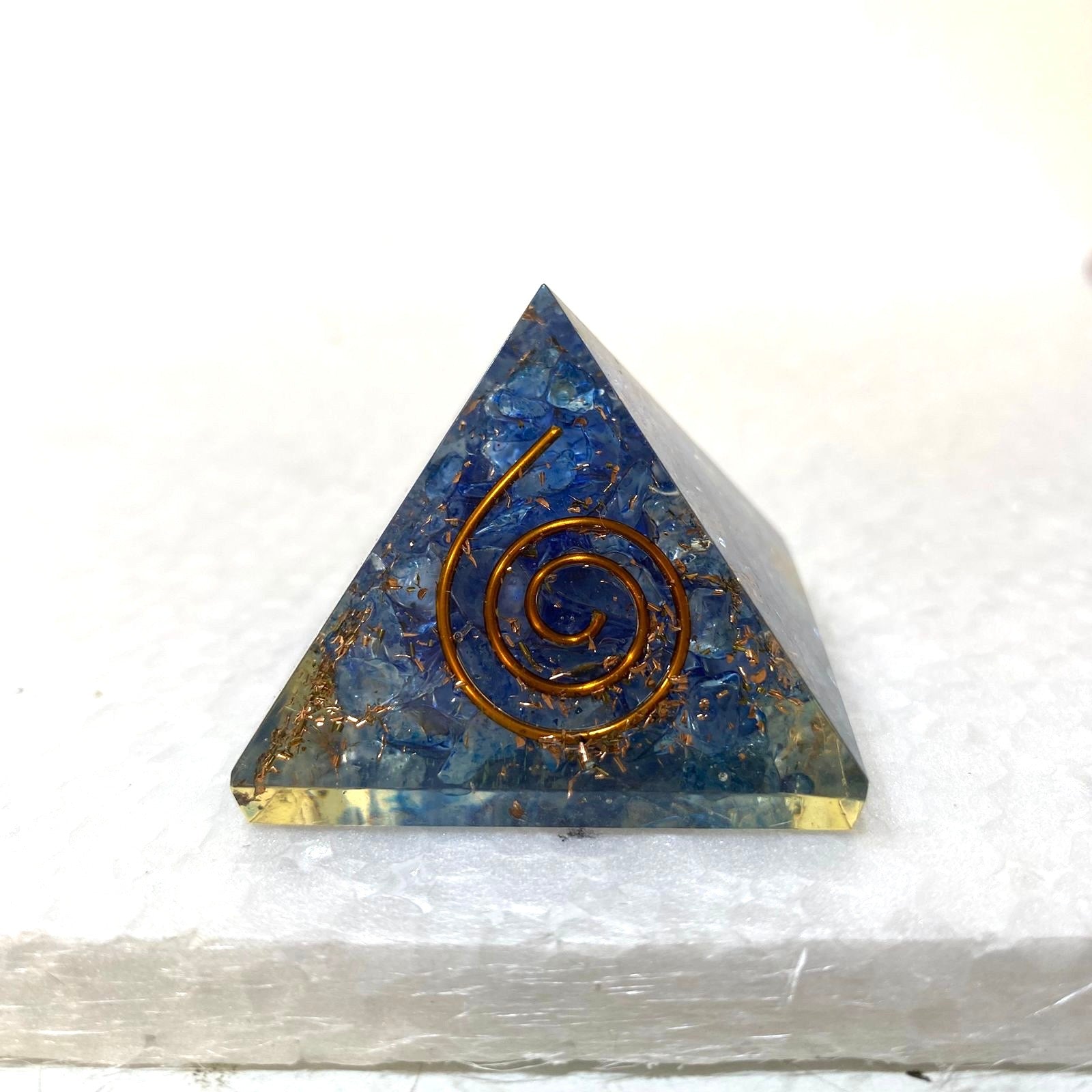 Small  Crystal Pyramid Vastu Spiritual Collection Office Desk Gifts Tamrapatra