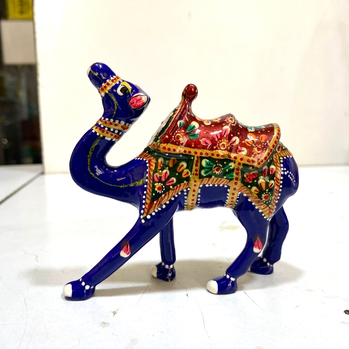 Camel Metal Royal Blue Biggest Handcrafted Animal Figures New Tamrapatra