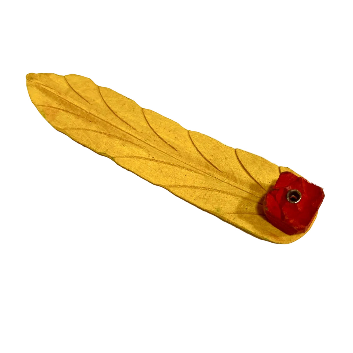 Incense Stick Holder In Banana Leaf Style Unique Handmade India By Tamrapatra