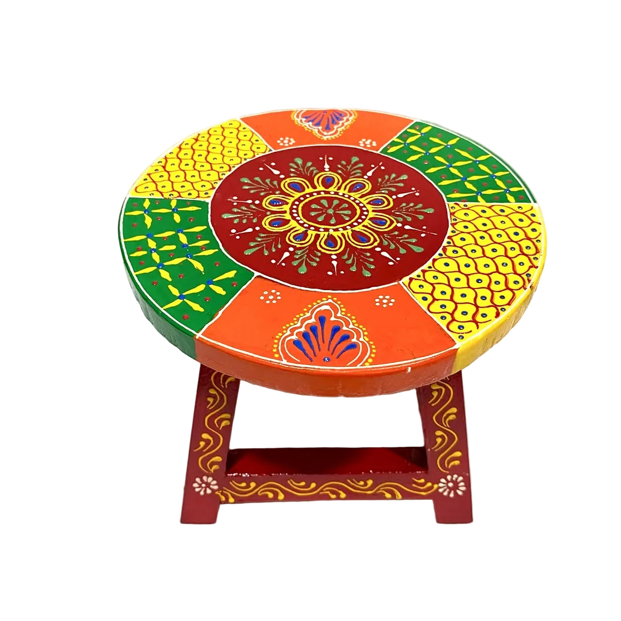 Creative Painting On Wooden Stand Stool Multicolor In Various Design By Tamrapatra - Tamrapatra
