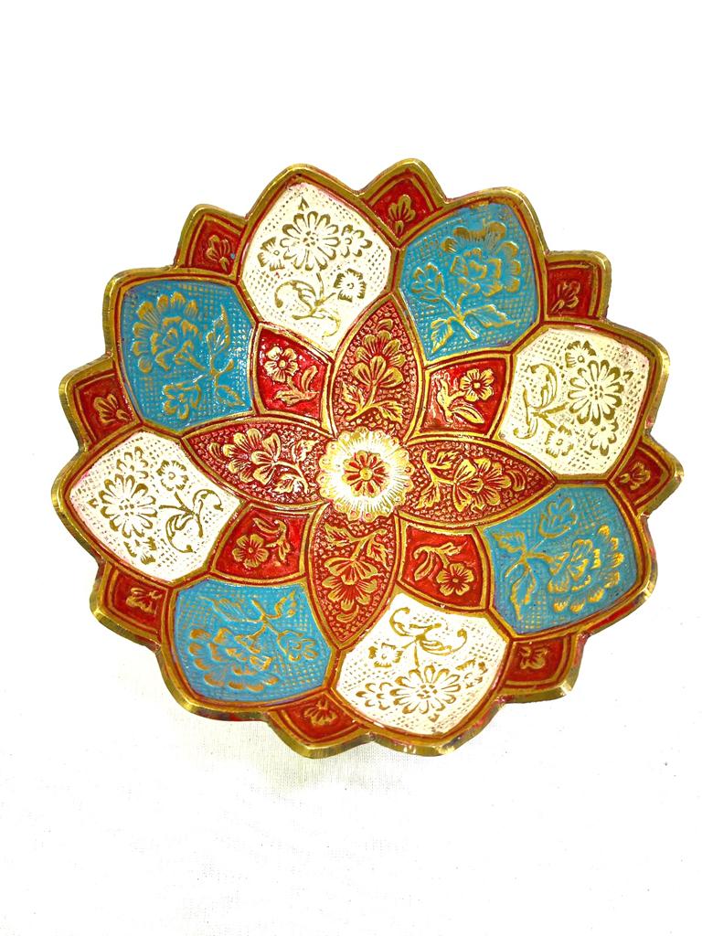 Brass Inlay Artwork For Serving Multipurpose Bowls Royal Touch By Tamrapatra