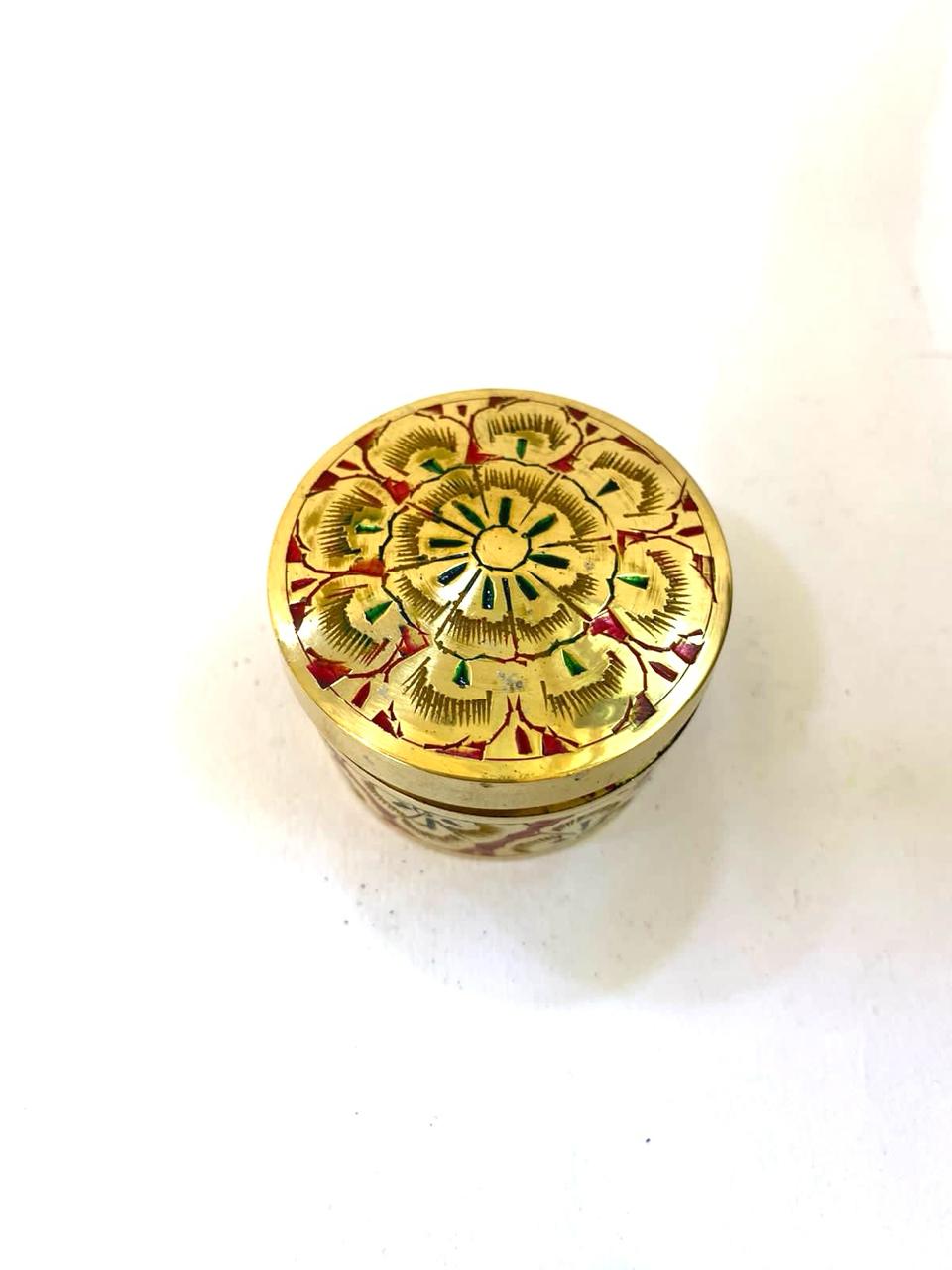 Brass Engraved Vintage Dibbi Premium Storage Ideas For Your Valuables Tamrapatra