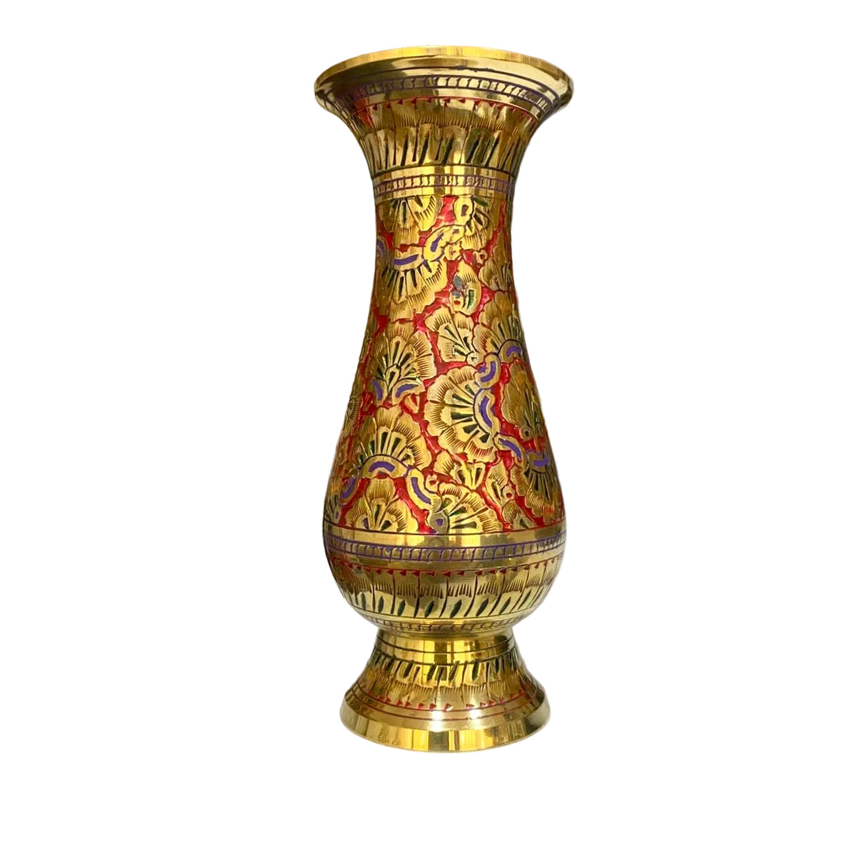 Brass Inlay Artwork On Flower Pots Extraordinary Collectible From Tamrapatra - Tamrapatra
