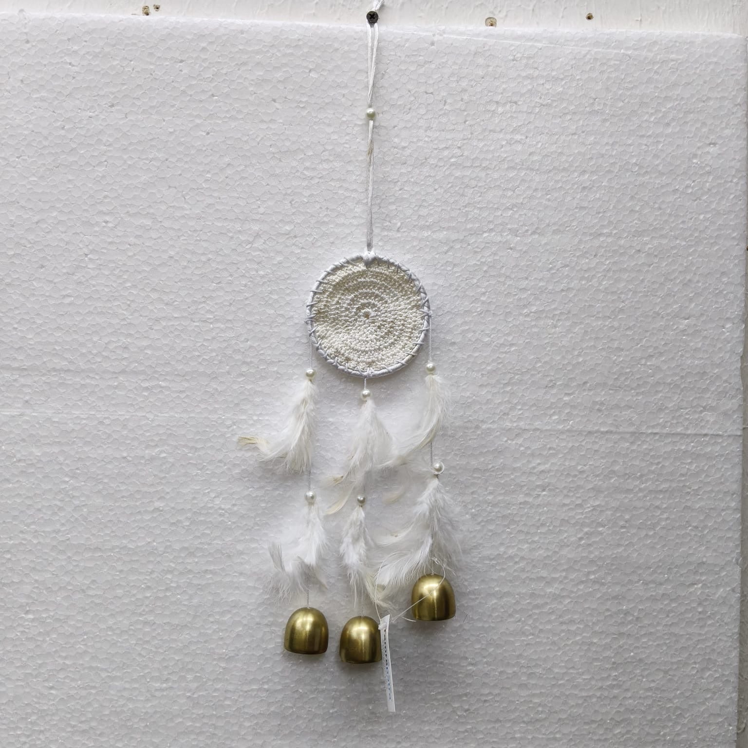 Dream Catcher With Metal Bells Handcrafted Charms Hangings By Tamrapatra