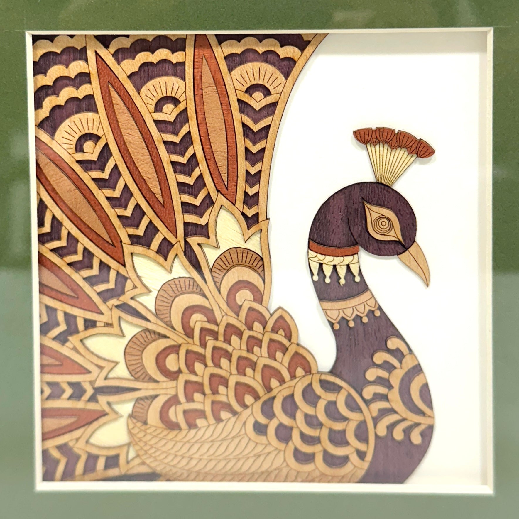 Beautiful Bird Themed Peacock Handpicked Wooden Art Frames Gifts By Tamrapatra