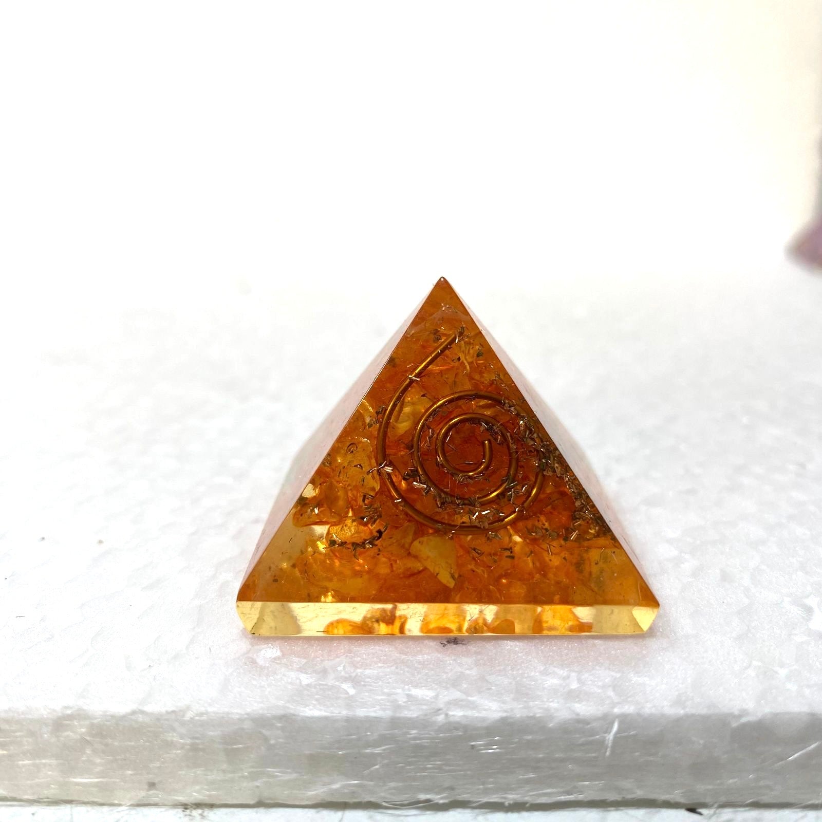 Small  Crystal Pyramid Vastu Spiritual Collection Office Desk Gifts Tamrapatra