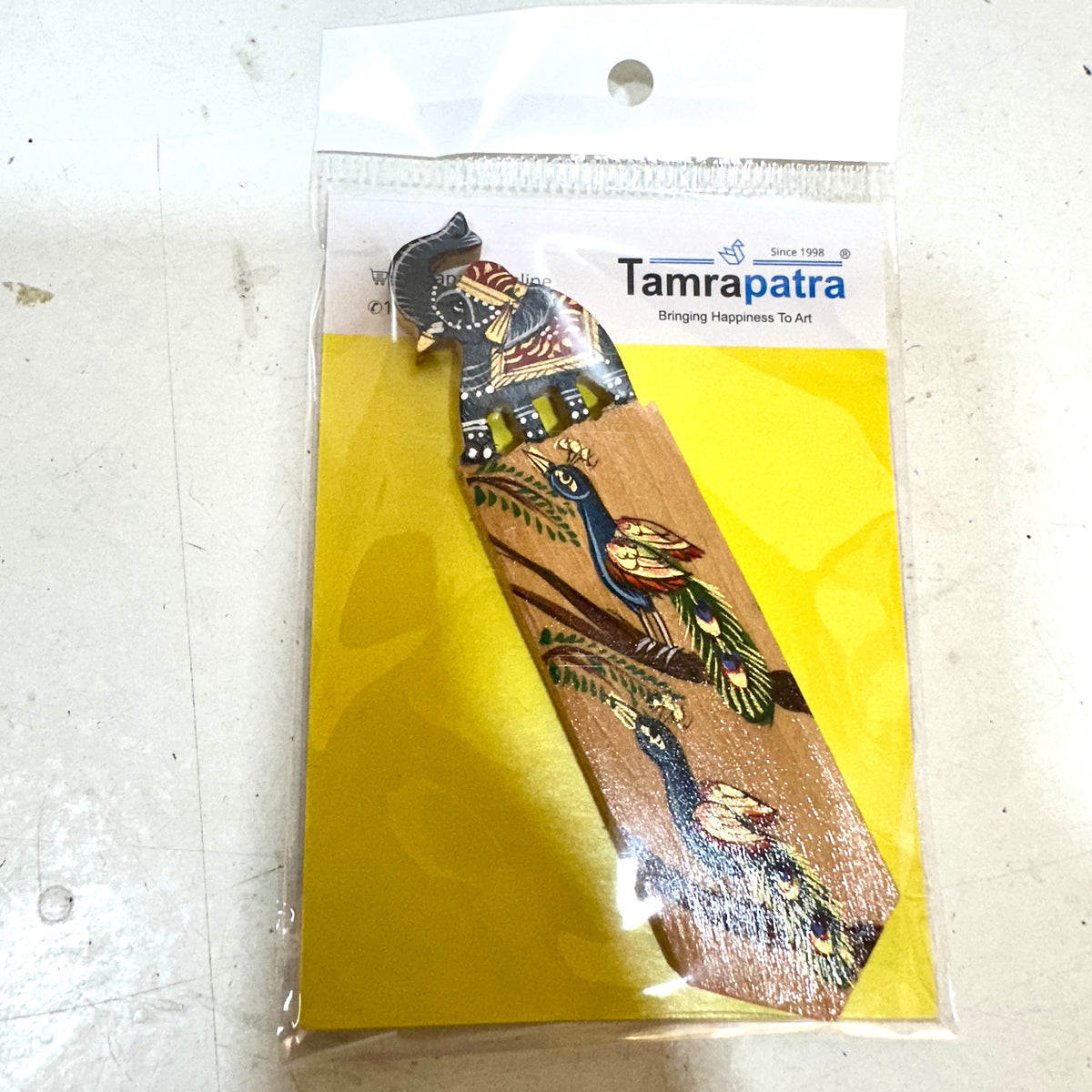 Wooden Bookmark Hand Painted Stationary Indian Crafts From Tamrapatra - Tamrapatra