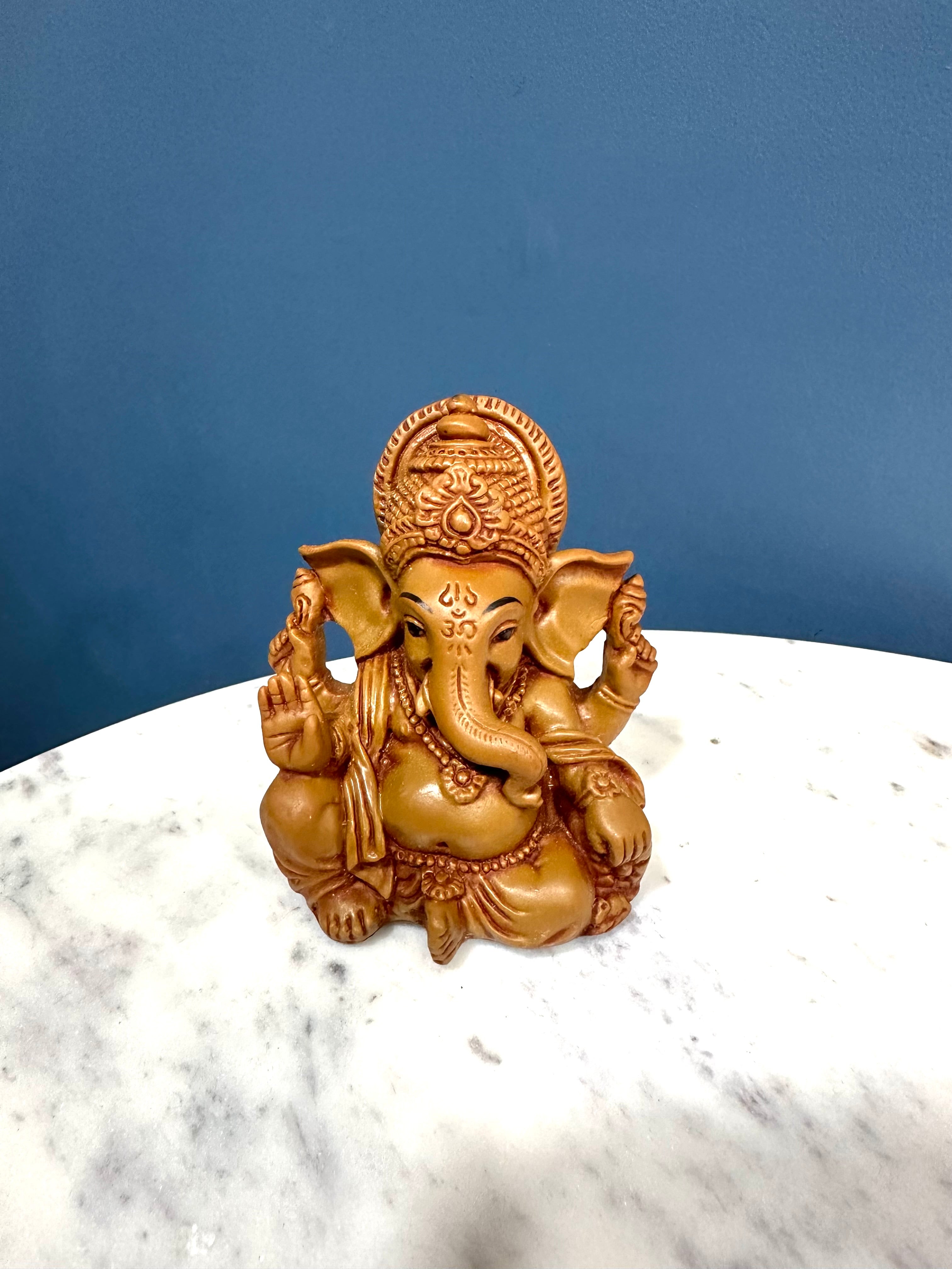 Ganesh Wooden Effect on Resin Handicrafts Spiritual Collection By Tamrapatra