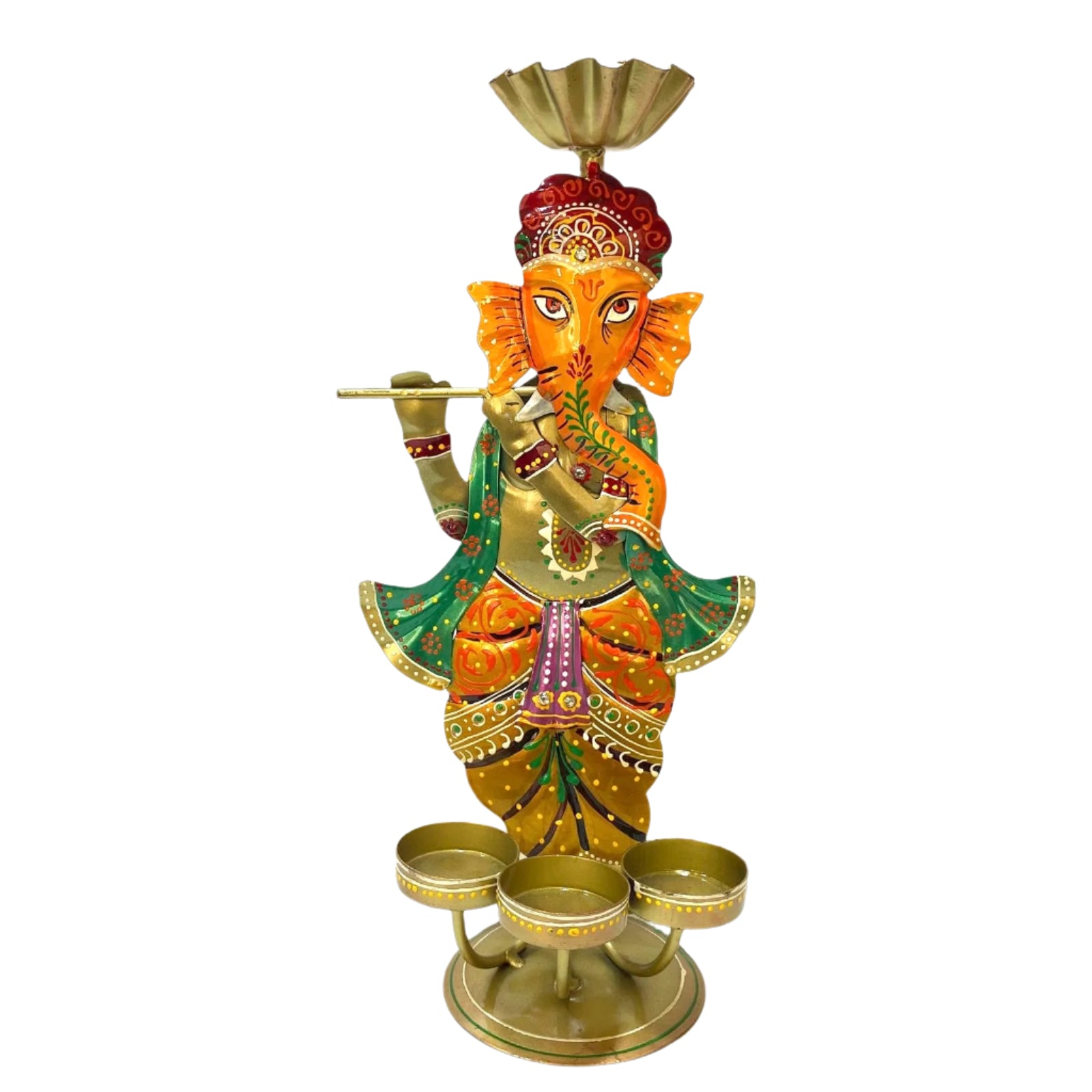 3 Metal Tea Light Holder Beautiful Hand Painted Attractive Designs From Tamrapatra