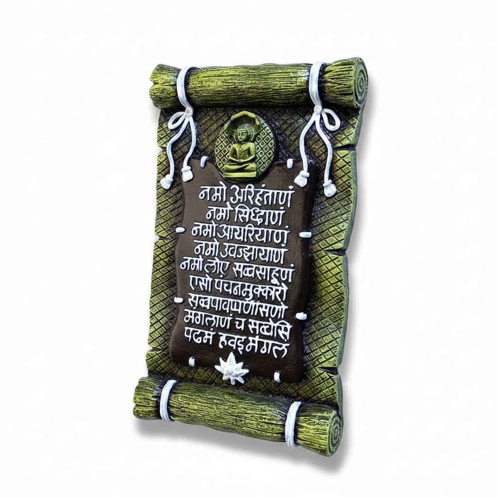 Exclusive Colorful Resin Art Wall Hanging Navkar Mantra Jain Gifts Now At Tamrapatra