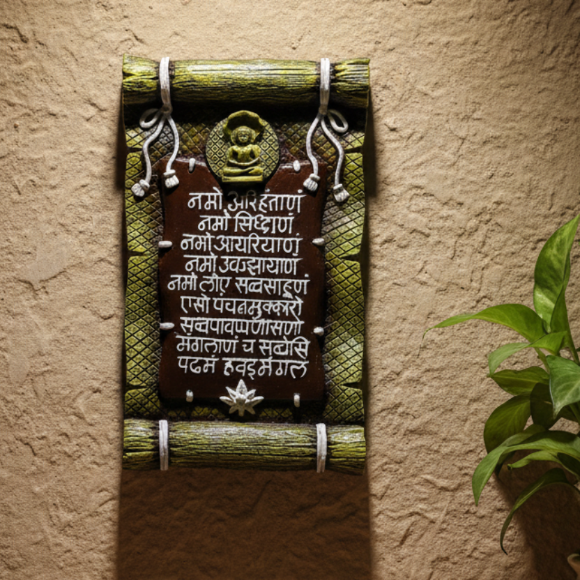Exclusive Colorful Resin Art Wall Hanging Navkar Mantra Jain Gifts Now At Tamrapatra
