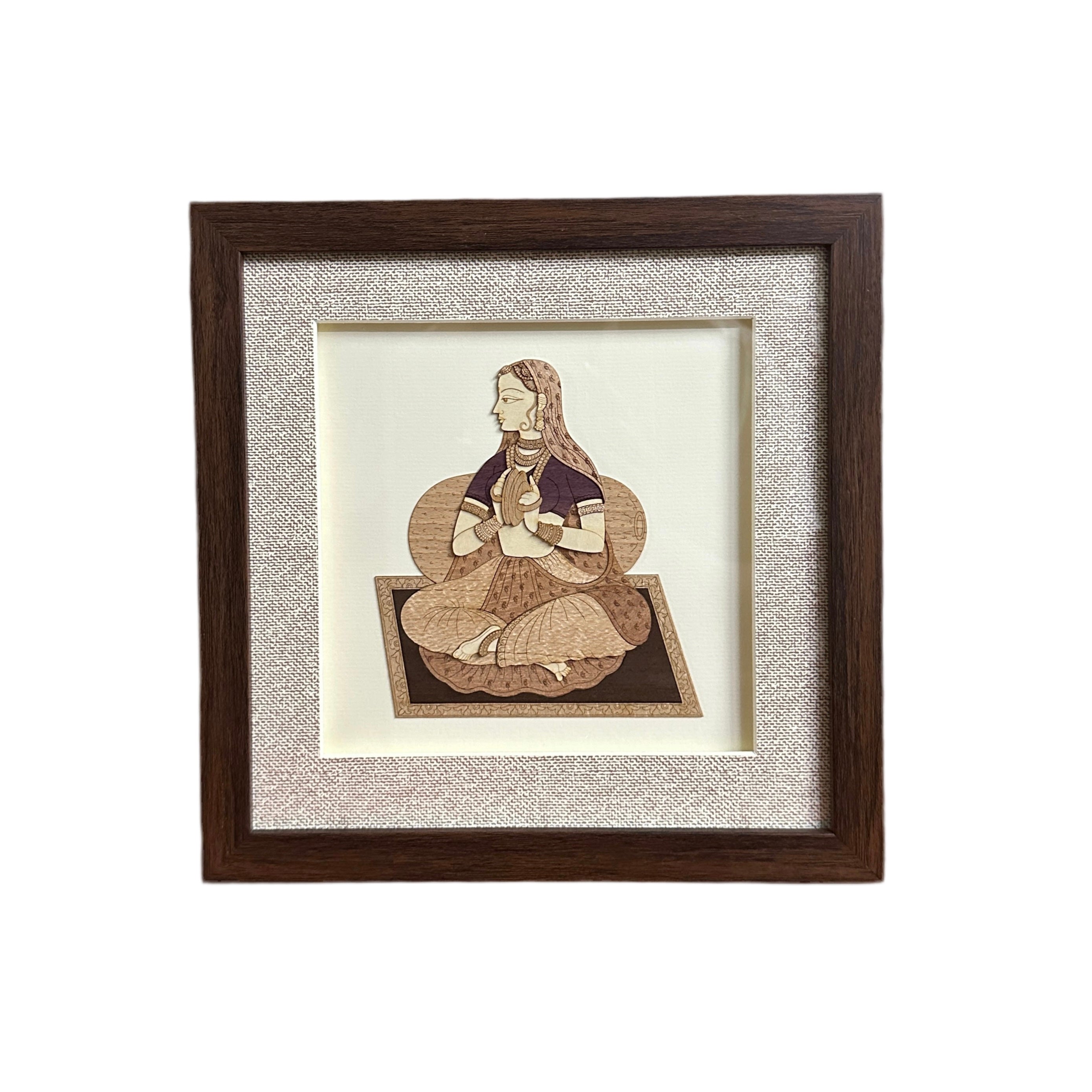 Royal Wooden 3D Art Indian Musical Theme Depiction Souvenir By Tamrapatra