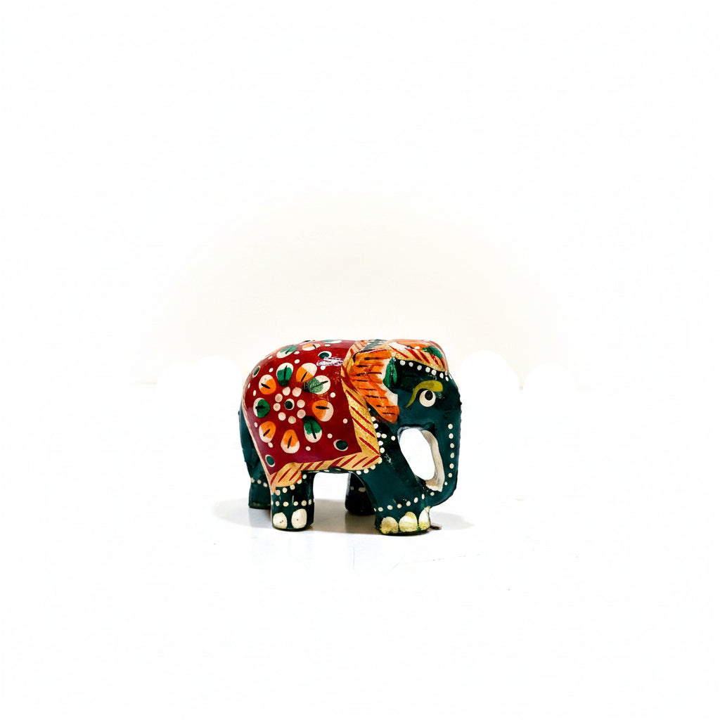 Various Shades Of Elephants Meena Hand Painted Indian Art Only From Tamrapatra