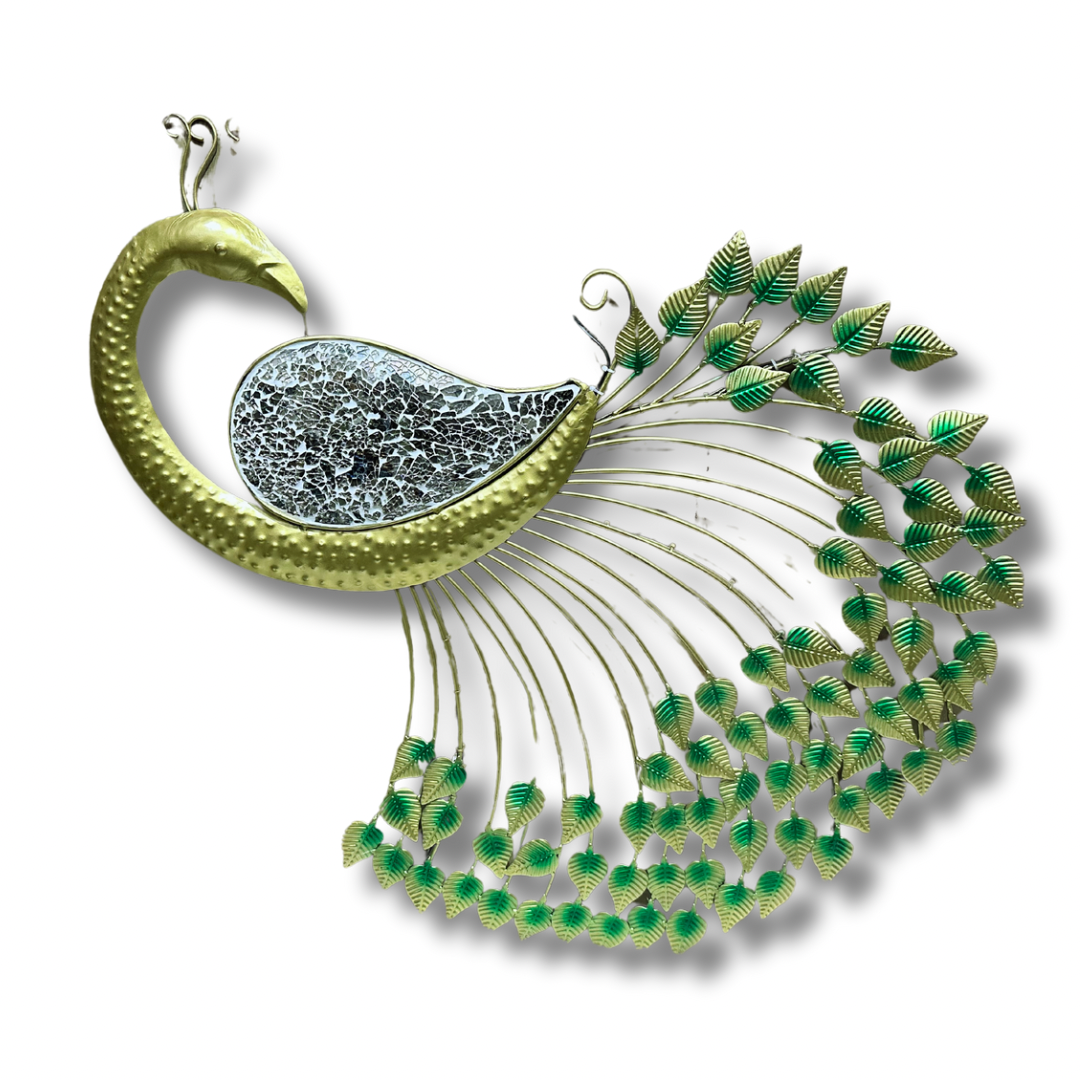 Peacock Beautiful Bird With Outlandish LED Lights Metal Wall Décor By Tamrapatra