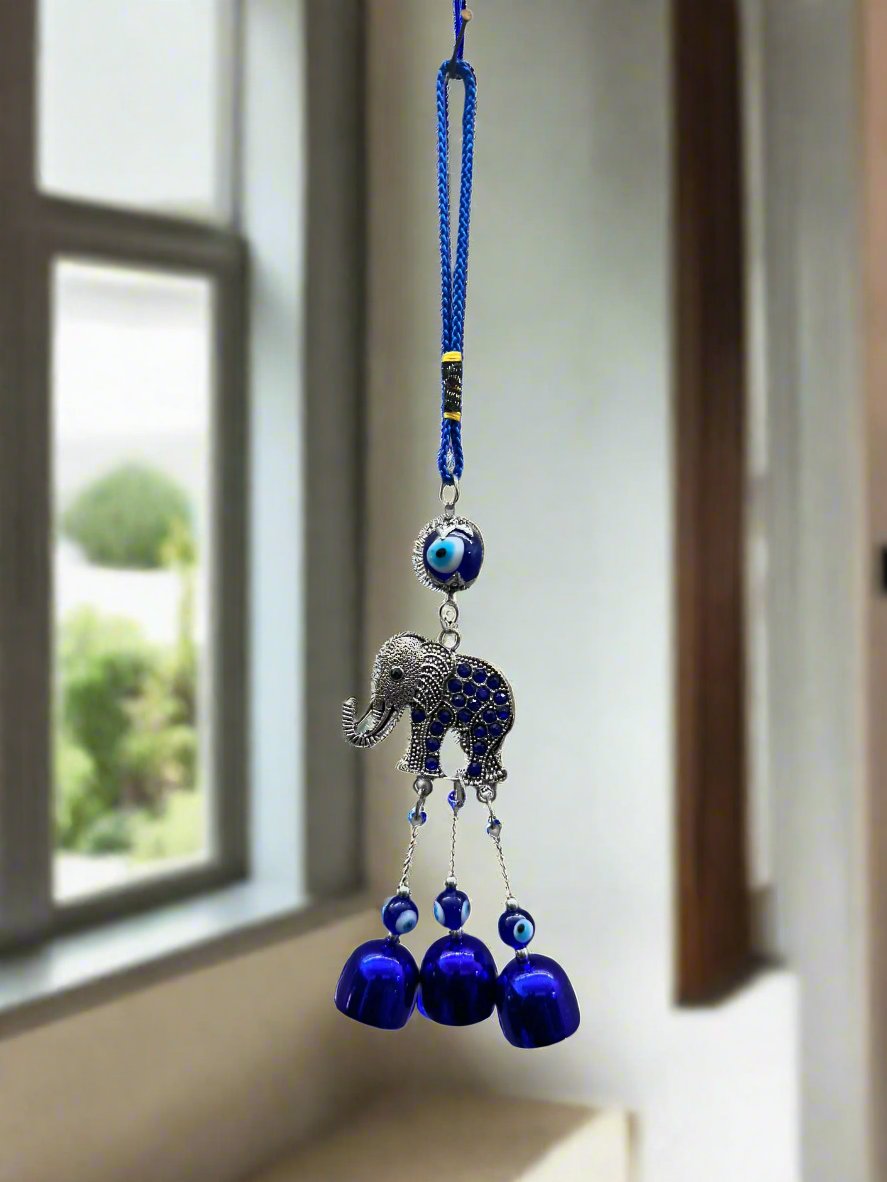 Evil Eye Car Home Hanging Accessories Elephant Owl With Bells By Tamrapatra