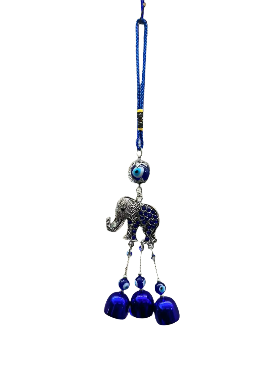 Evil Eye Car Home Hanging Accessories Elephant Owl With Bells By Tamrapatra