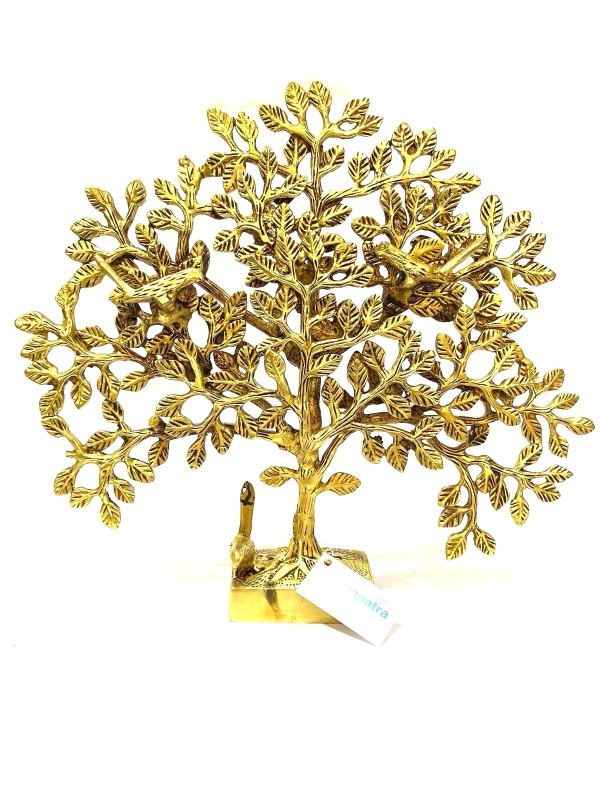 Brass Tree With Birds Handmade With Precision Decorate Space By Tamrapatra