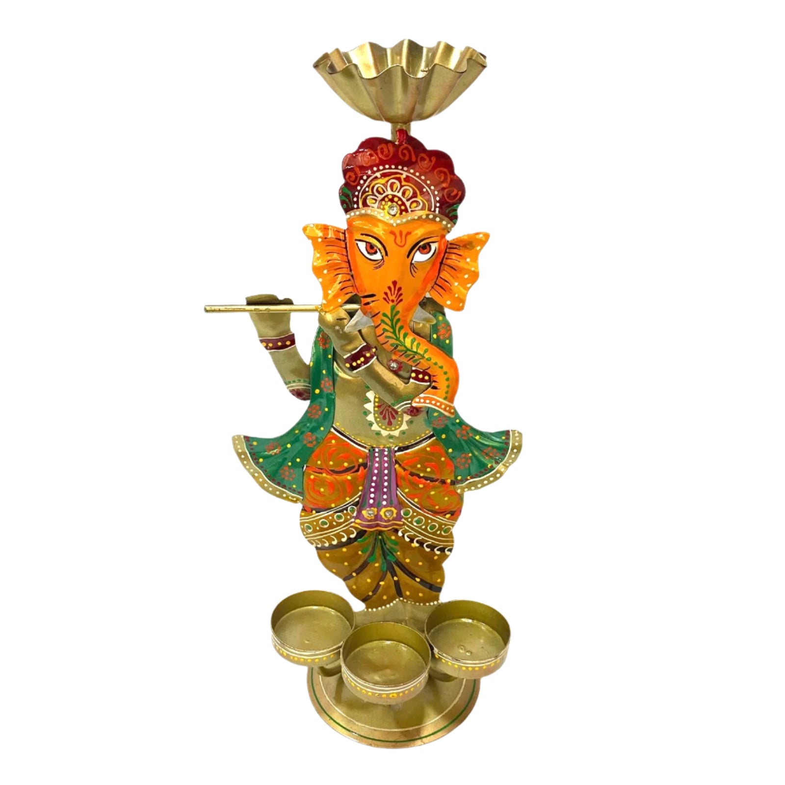 3 Metal Tea Light Holder Beautiful Hand Painted Attractive Designs From Tamrapatra