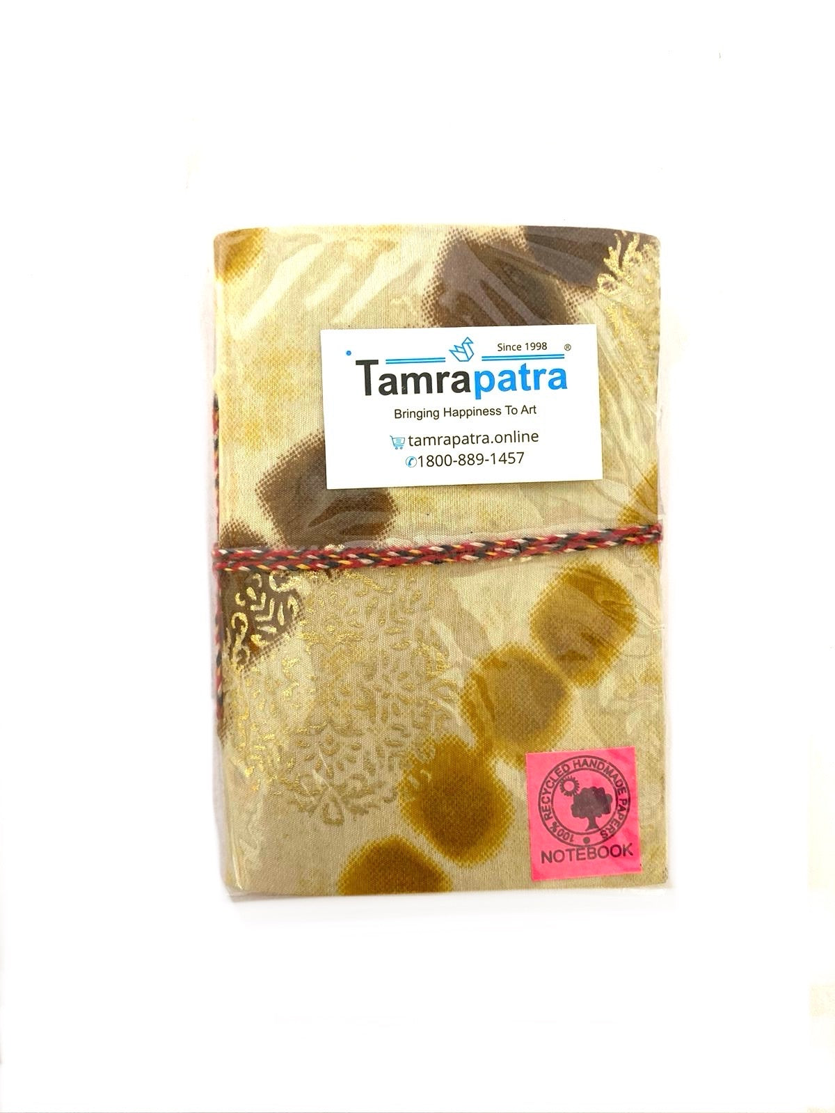 Handcrafted Made In India Diary With Cloth Floral Painted Size S By Tamrapatra