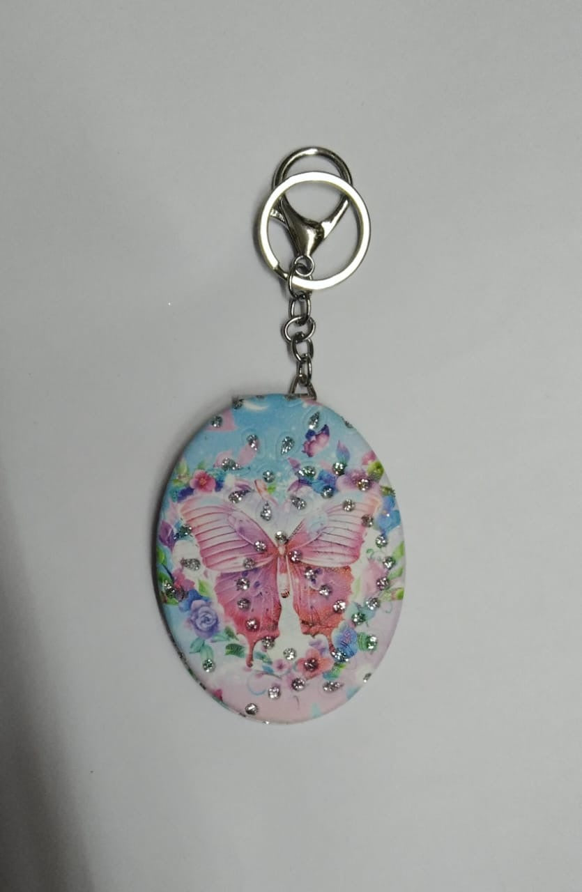 Fancy Mirror Keychains With Creative Designs Gifts Pocket Edition By Tamrapatra