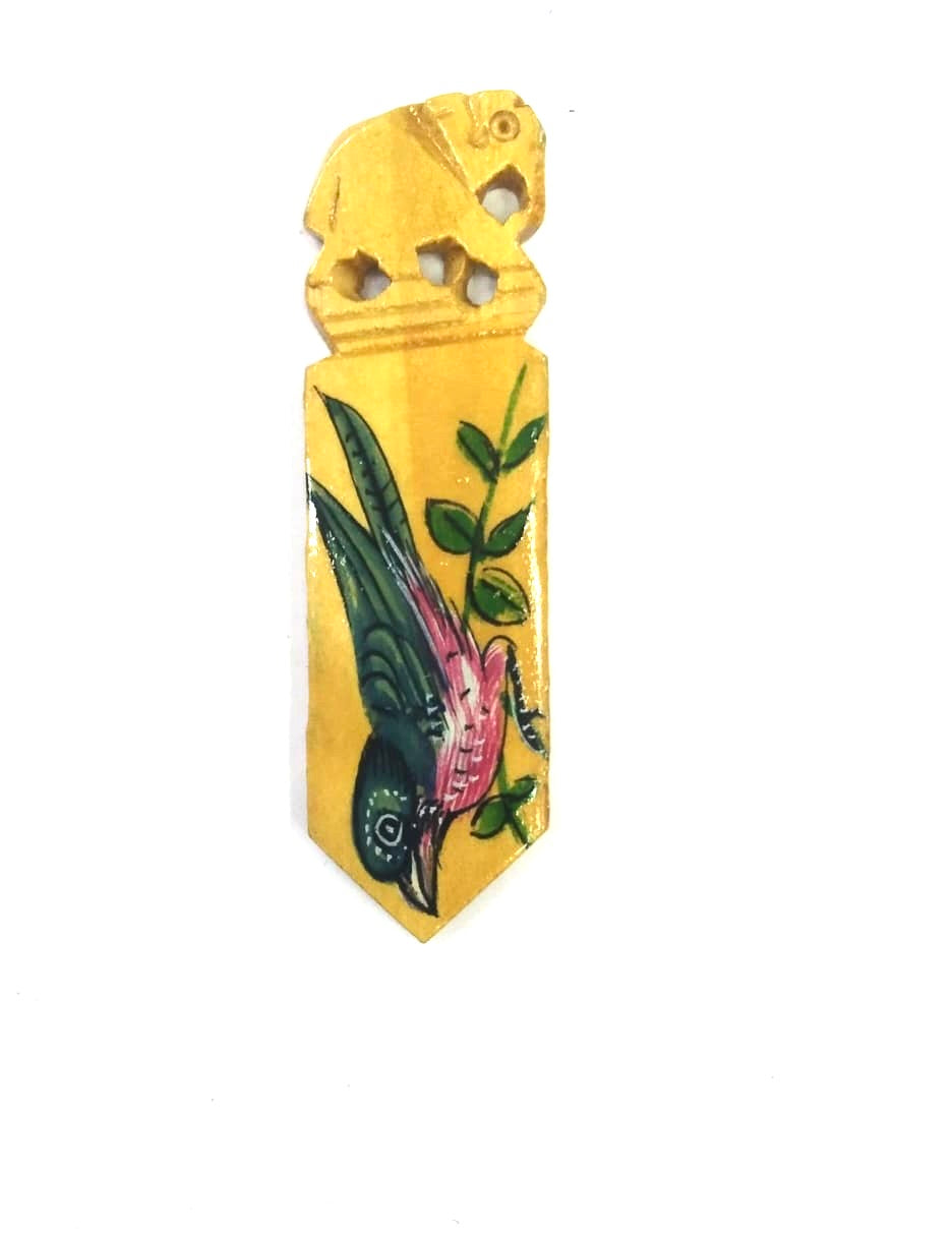 Wooden Bookmark Hand Painted Stationary Indian Crafts From Tamrapatra