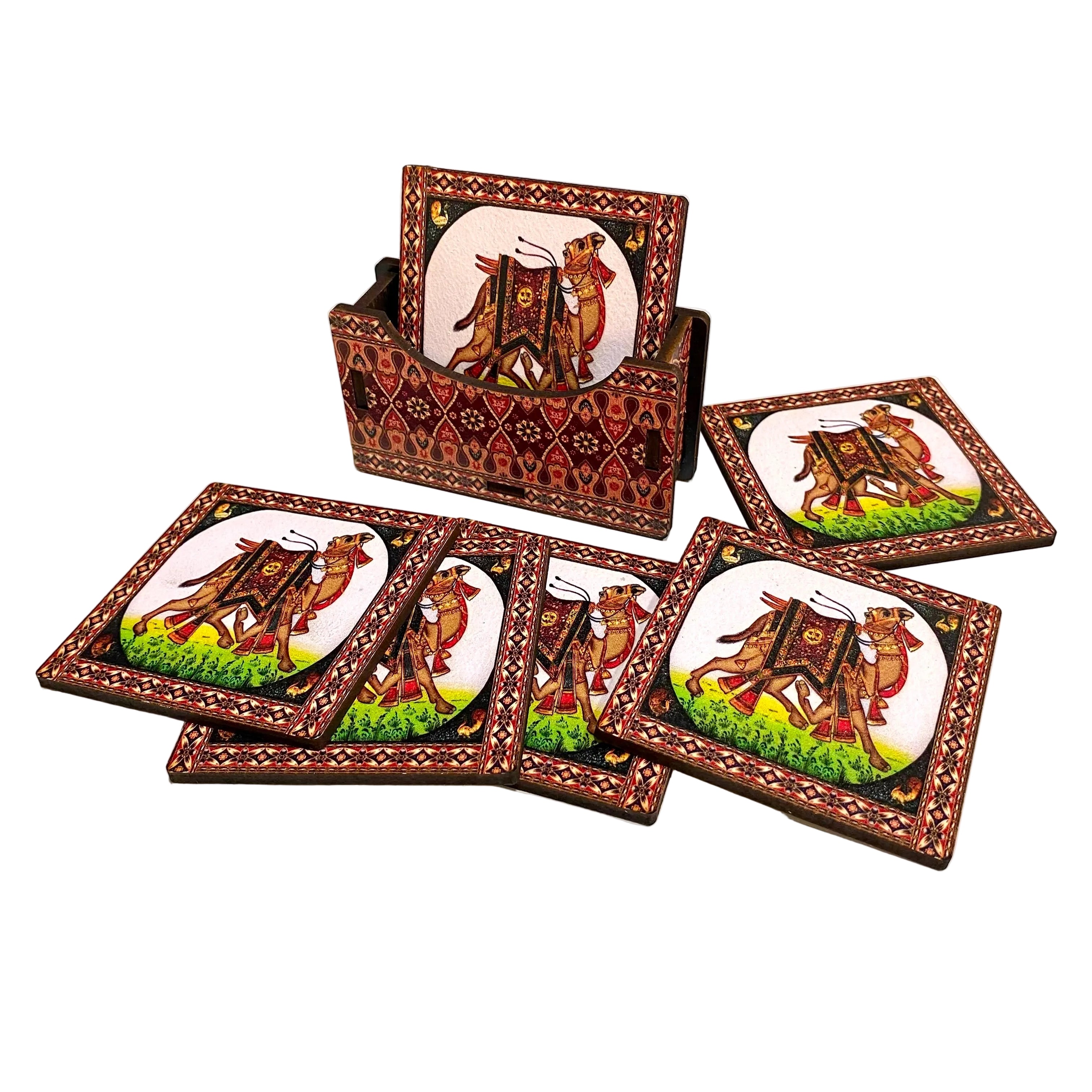 Tea Coasters In Various Indian Theme Kitchen Accessories Exclusively At Tamrapatra