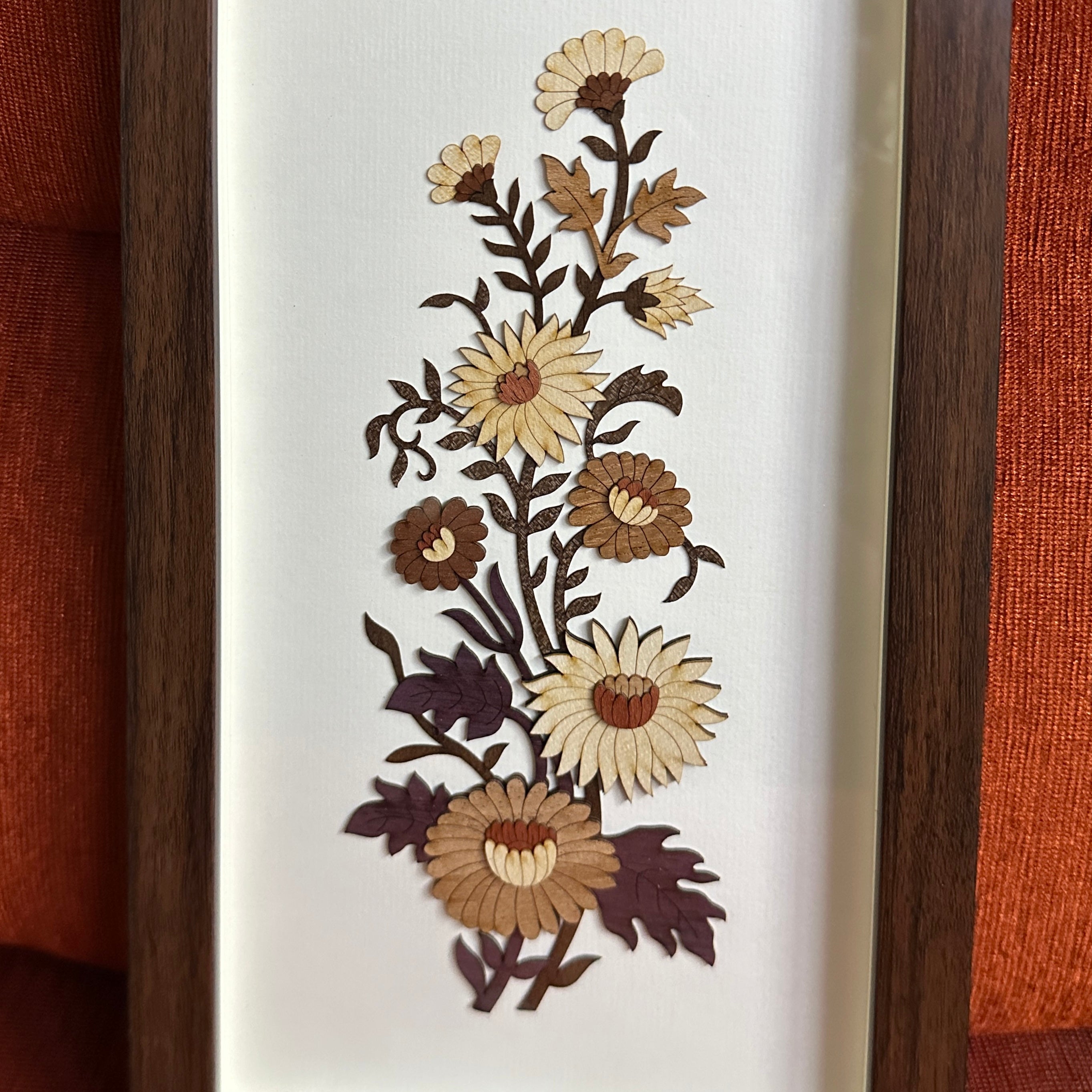 Floral Theme With Detailed Craftmanship Of Marquetry Exclusively By Tamrapatra