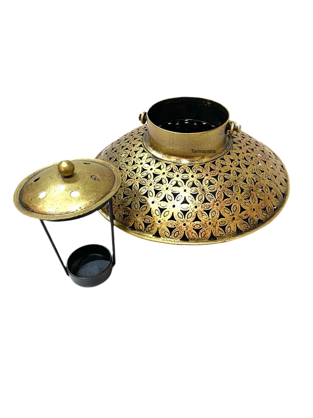 Handi Style Hanging Tea Light Holder Metal Lantern Vintage Art By Tamrapatra