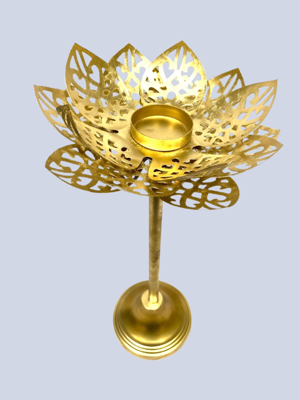 Gold Brilliant Tea Light Stand In Set Of 3 Various Models Exclusive By Tamrapatra