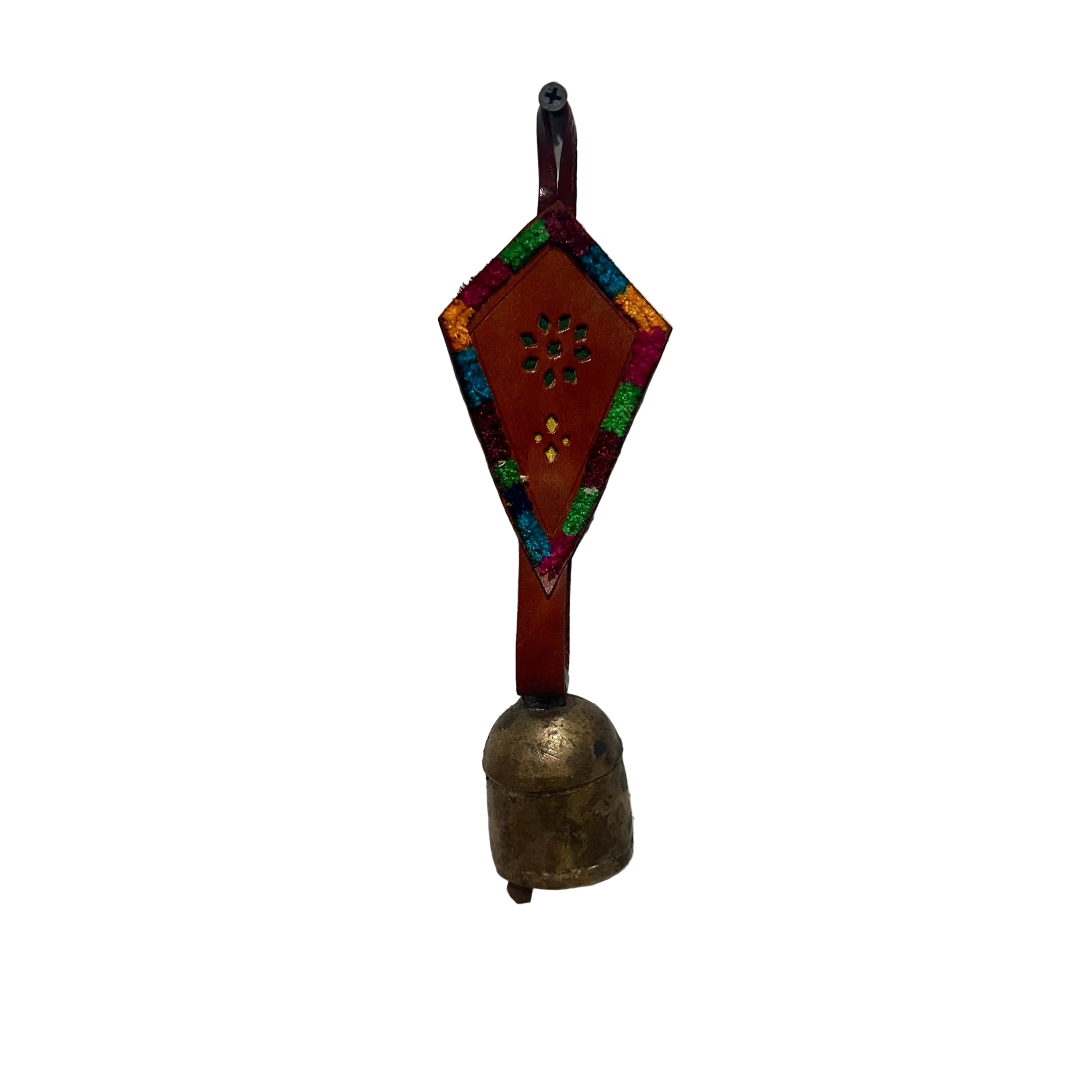 Melodious Bell XS With Leather Belt Hanging Decorative Chimes From Tamrapatra