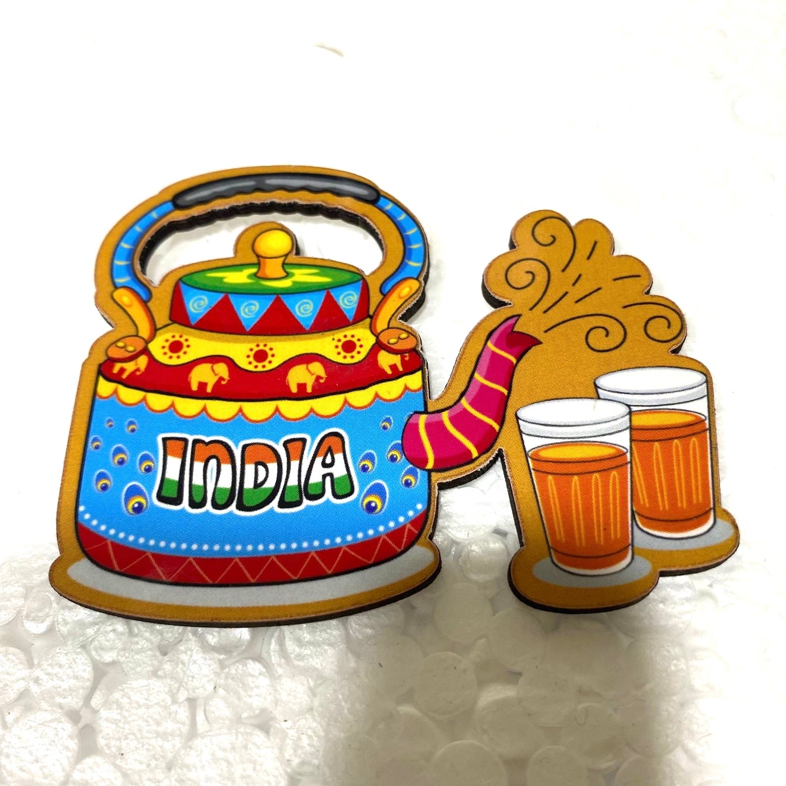 Wooden Magnets In Various Designs With Indian Theme Souvenir From Tamrapatra