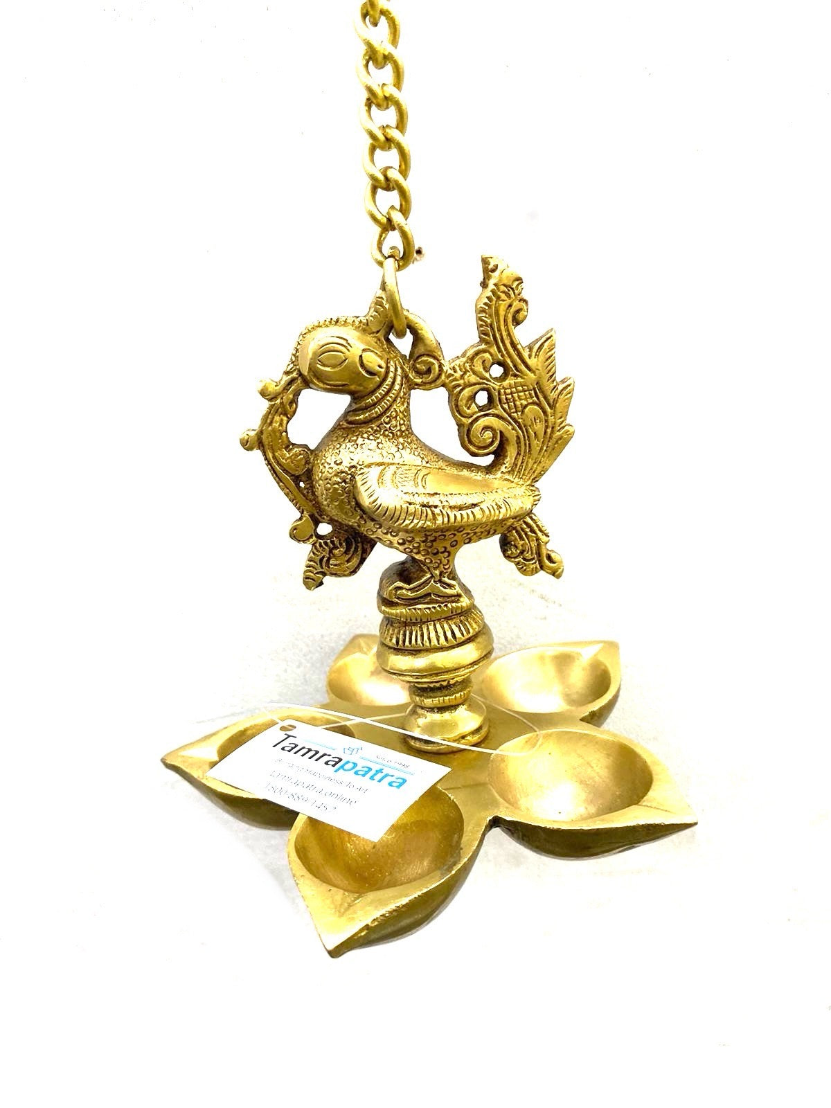 Brass Hangings Peacock Style With Heavy Bells Exclusive Creations Tamrapatra