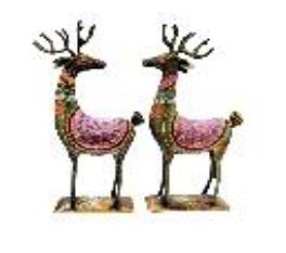 Metal Deer Pair Exclusive Range Of Birds Home Décor Handcrafted By Tamrapatra