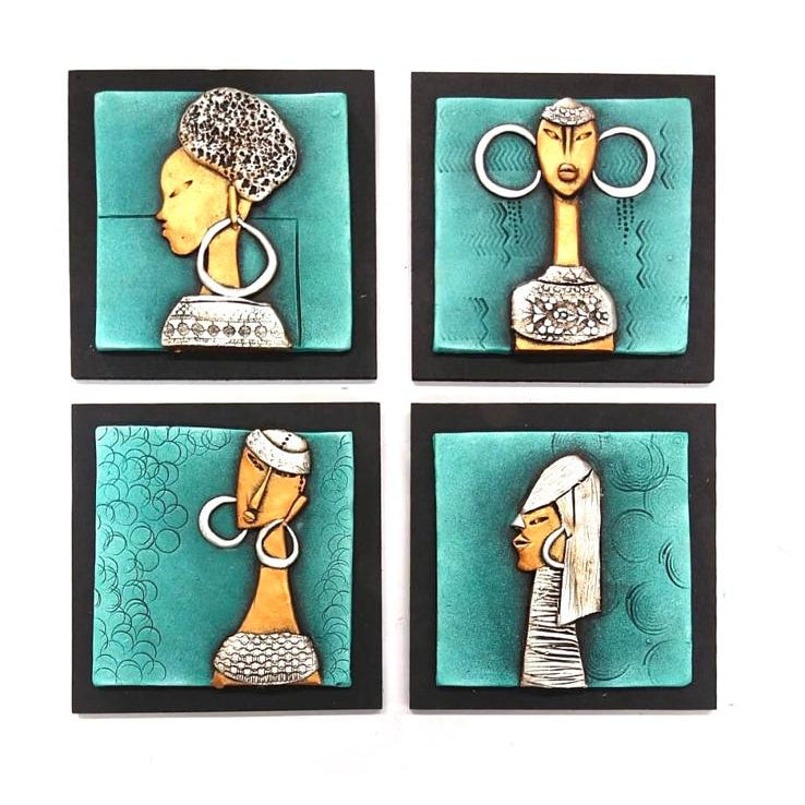 Human Sculptures Abstract Interior Designer Choice Handcrafted Set Of 4 Tamrapatra - Tamrapatra