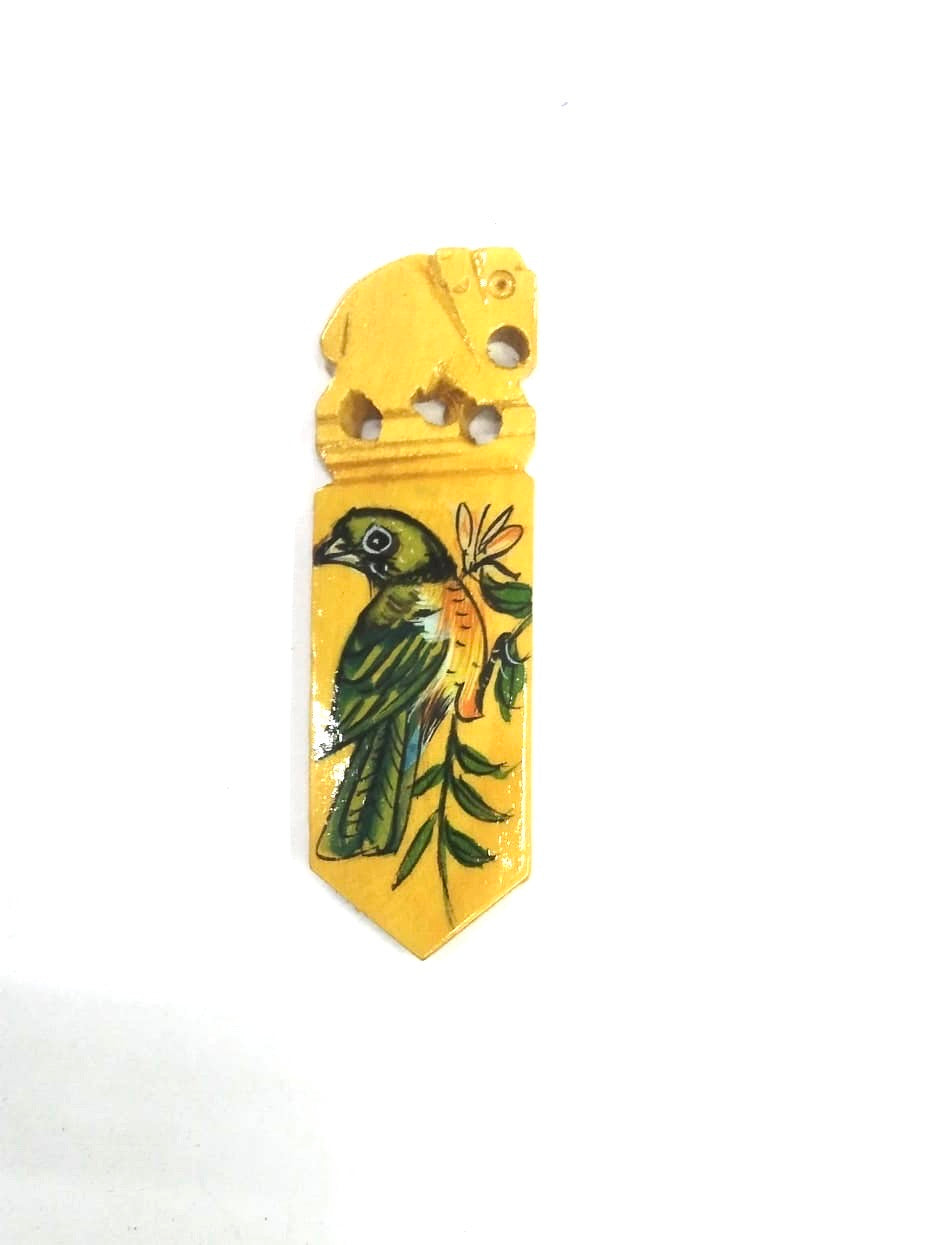 Wooden Bookmark Hand Painted Stationary Indian Crafts From Tamrapatra