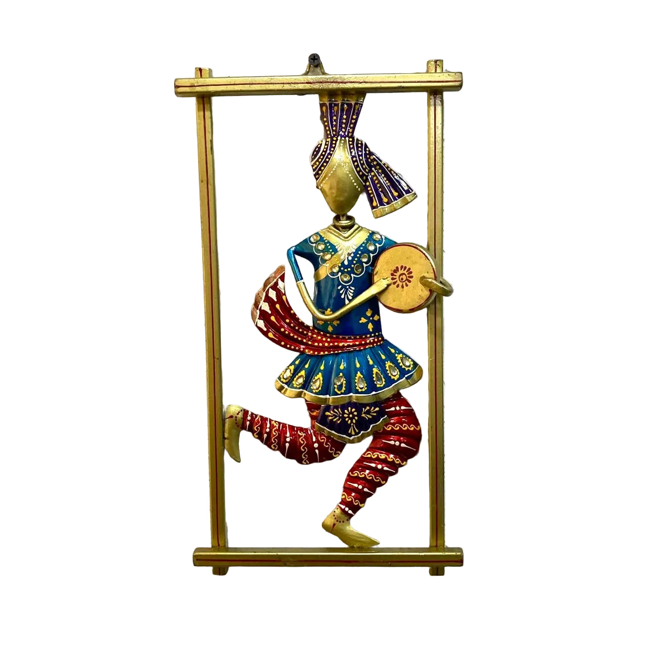 Musical Theme Wall Hanging Traditional Man Playing Instruments By Tamrapatra - Tamrapatra