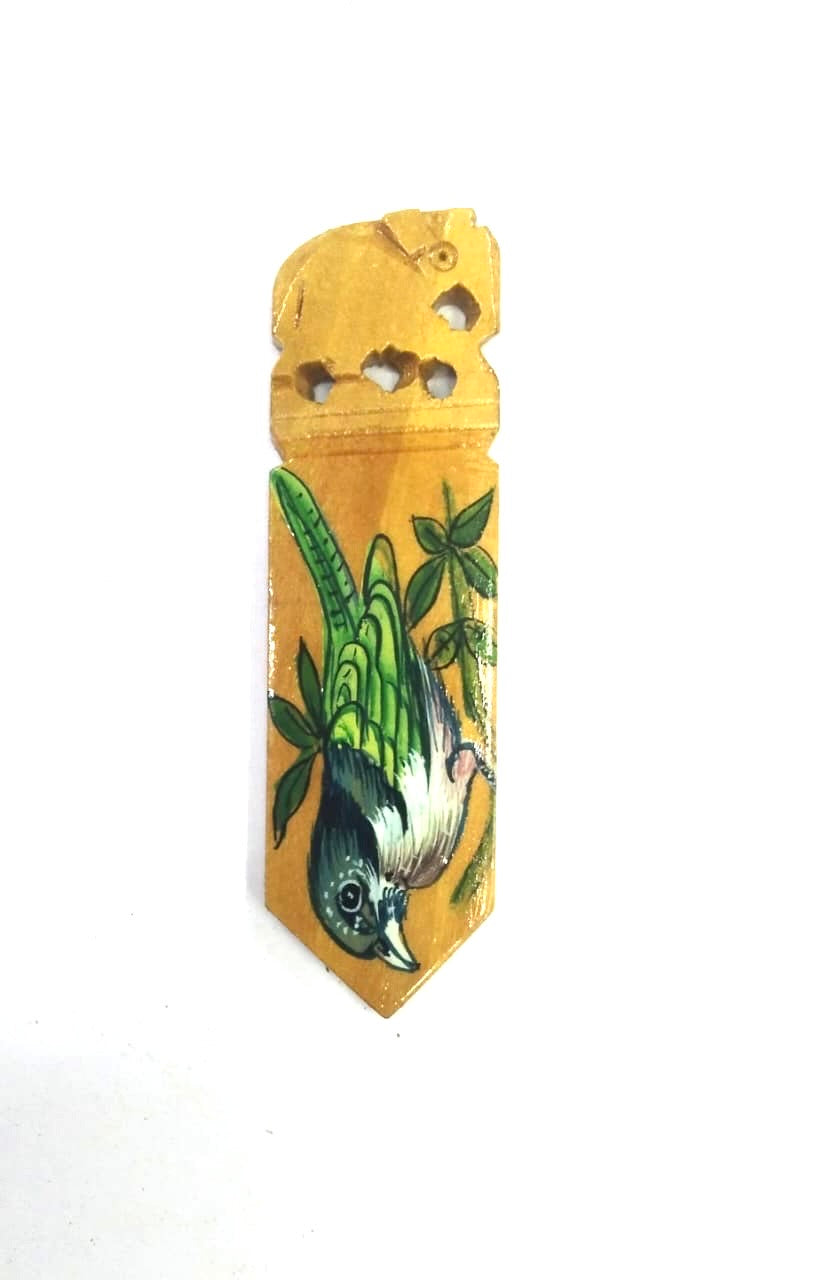 Wooden Bookmark Hand Painted Stationary Indian Crafts From Tamrapatra