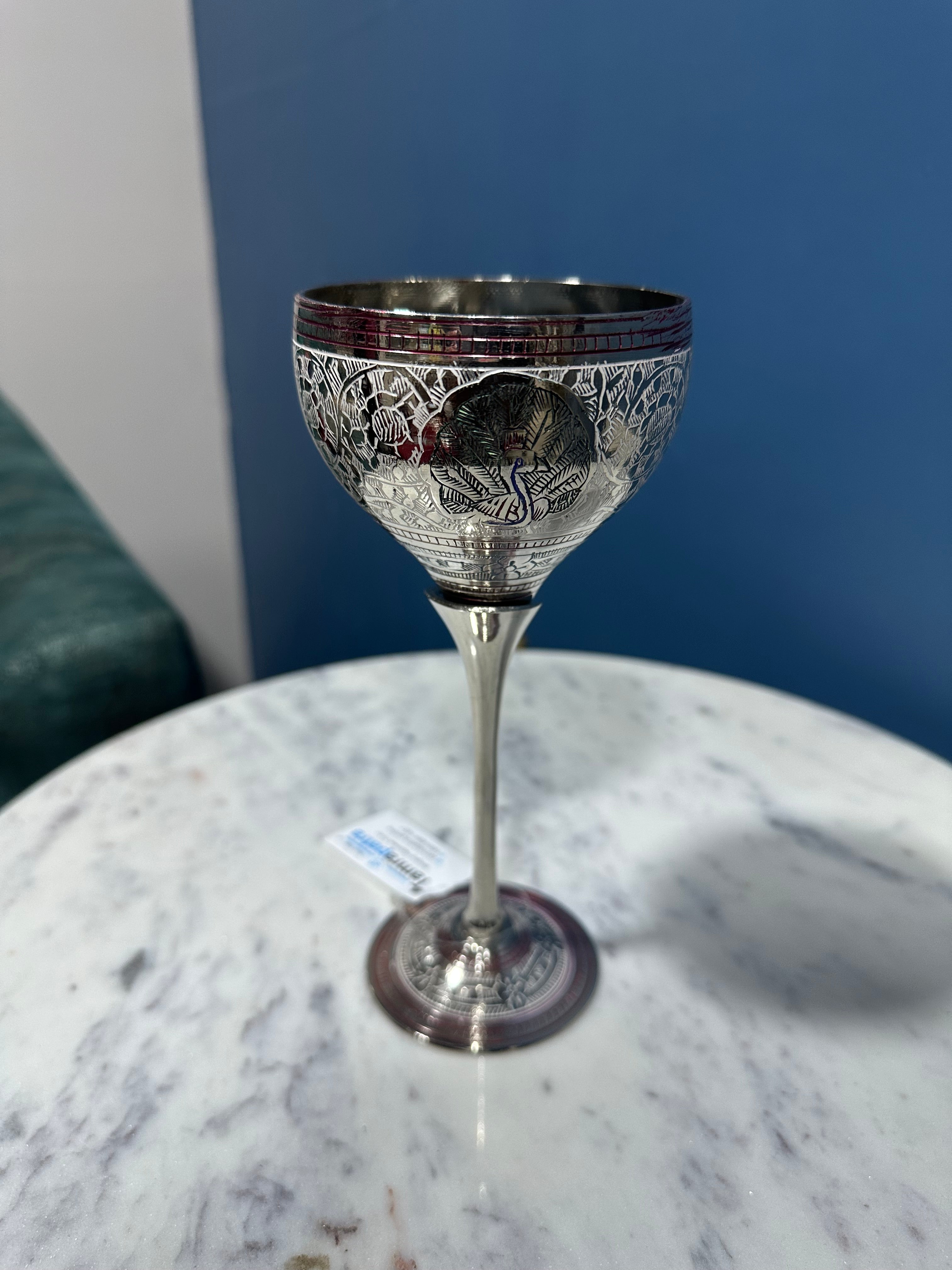 Wine Glass In Various Luxurious Designs Handcrafted Brassware By Tamrapatra