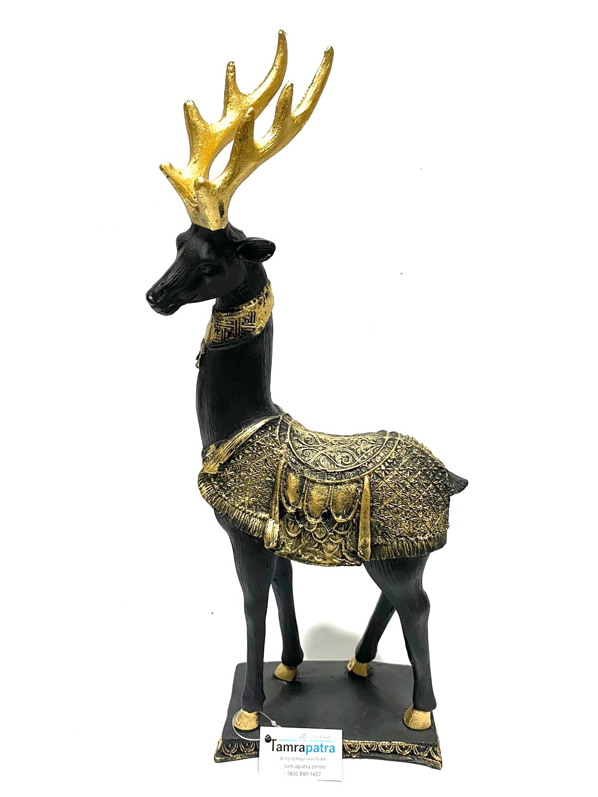 Nature Lifelike Standing Deer Resin Craft Set Of 2 Beautiful Collectible By Tamrapatra