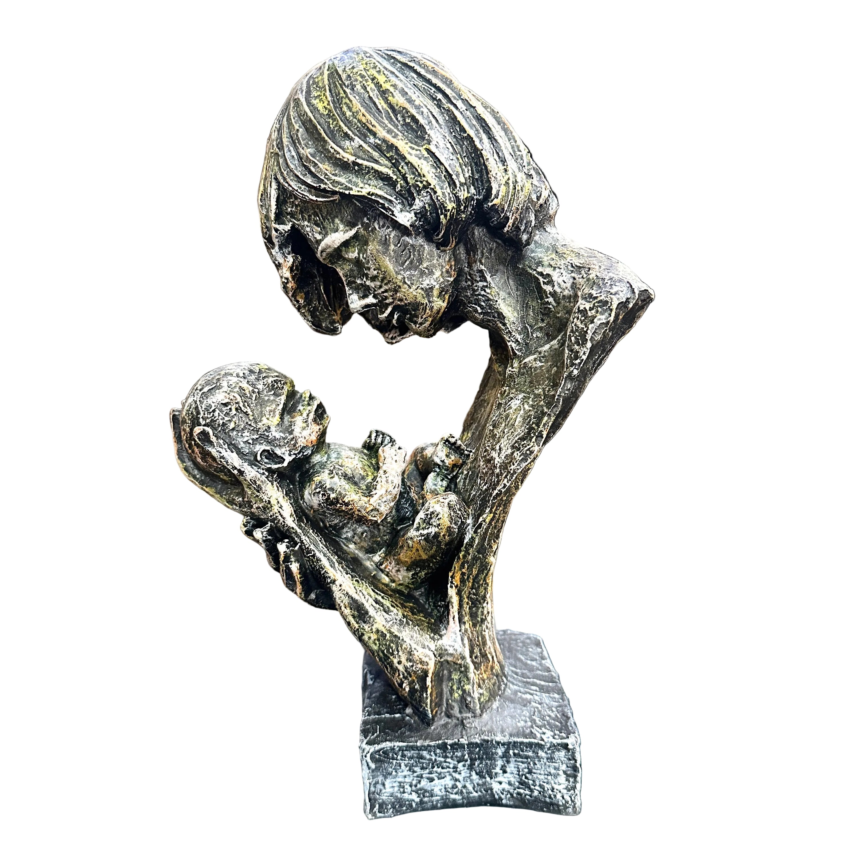 Mother Child Sculpture Extraordinary Love Symbol Beautiful Art Tamrapatra - Tamrapatra